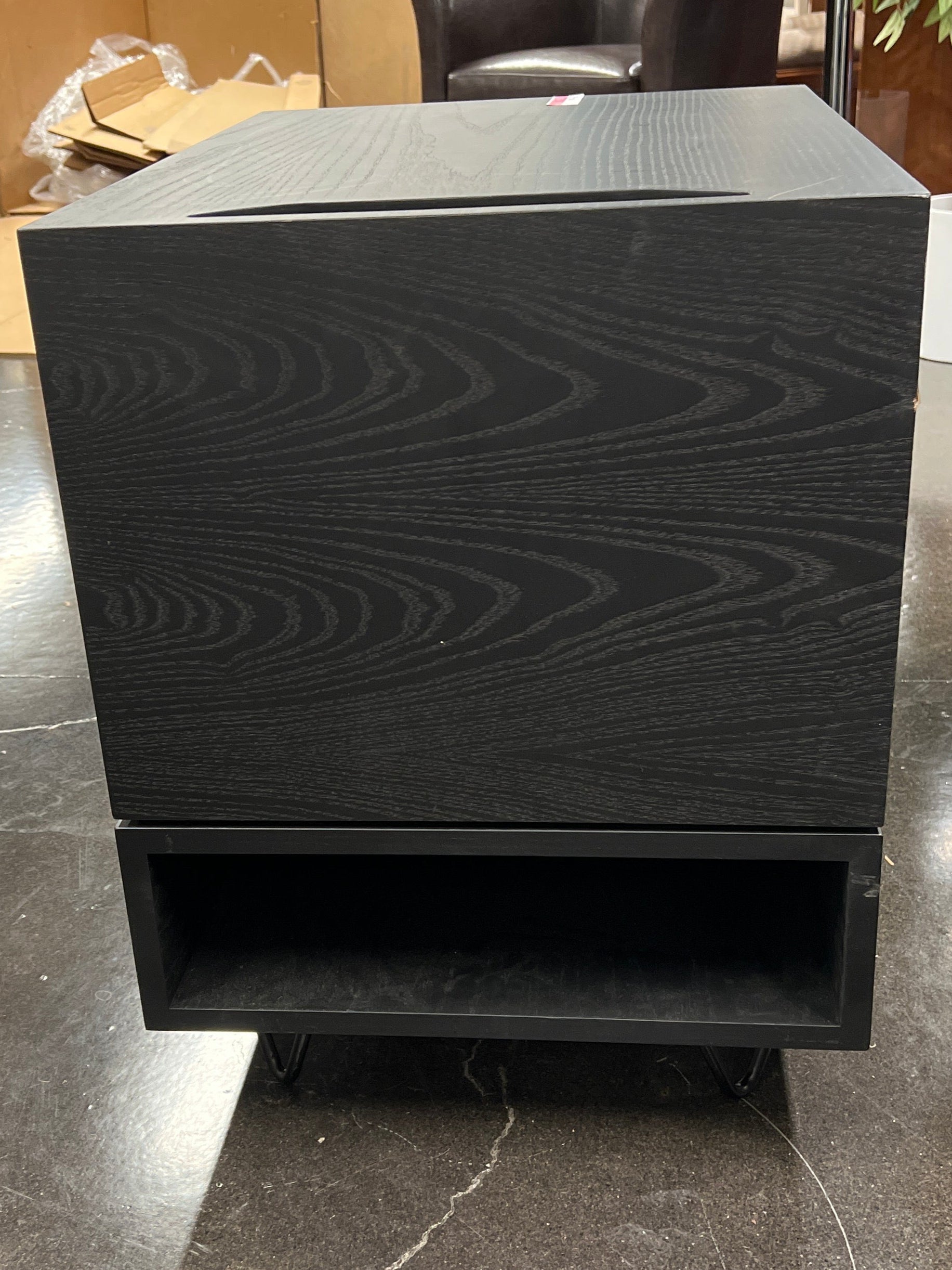 Black SideTable with Metal Legs
