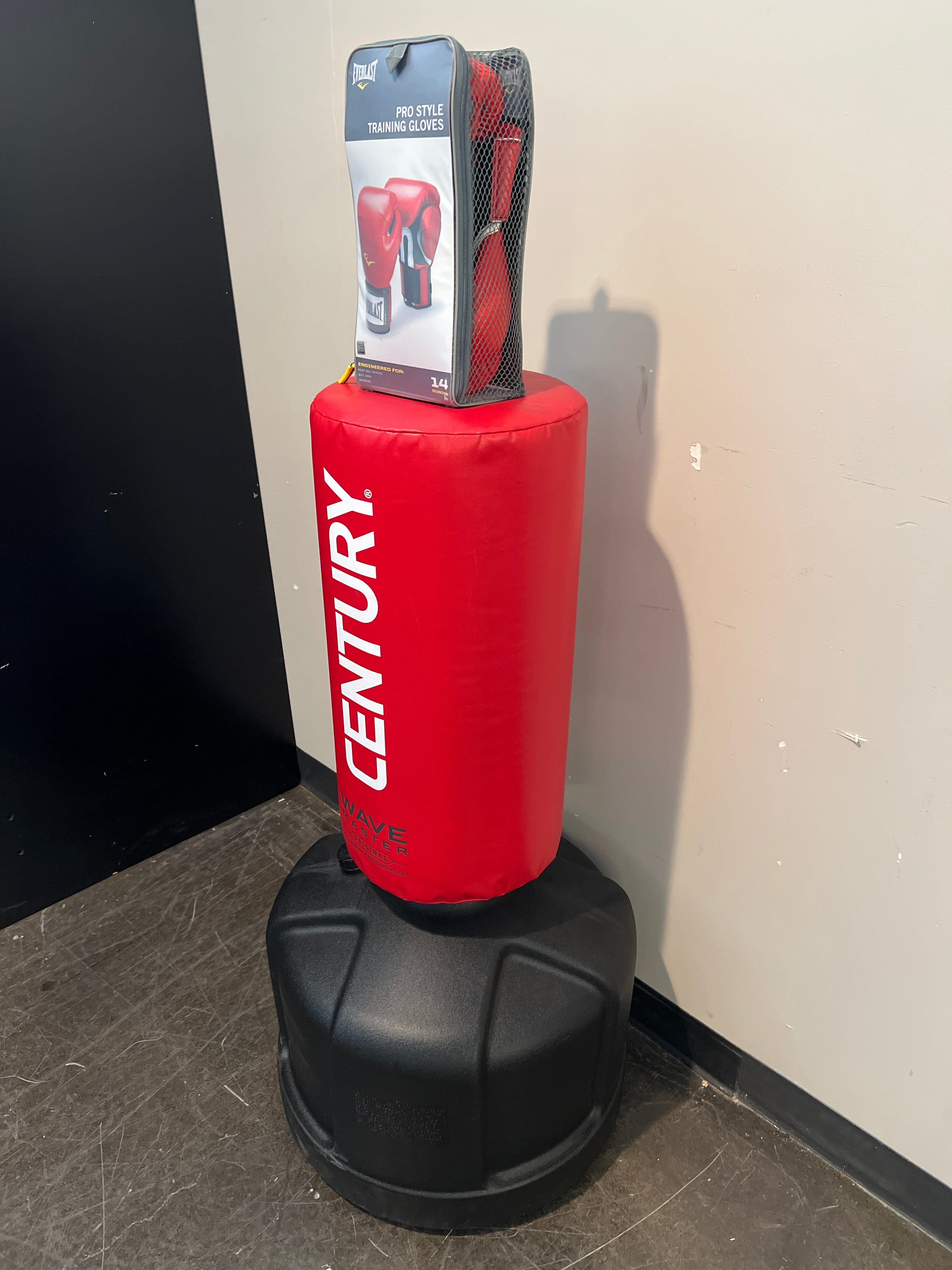 Century Freestanding Punching Bags + Boxing Gloves Bundle