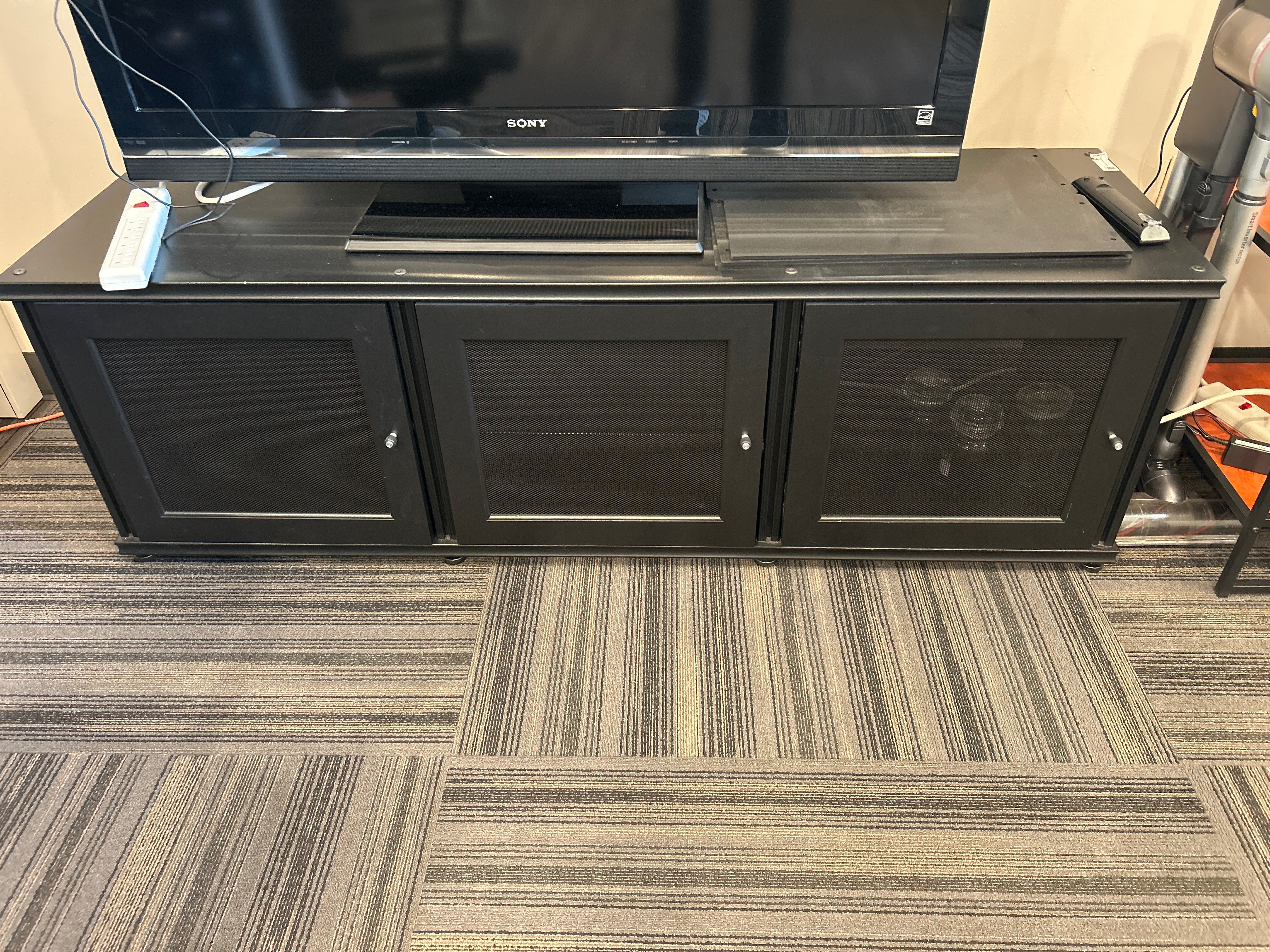 Black Metal TV Stand