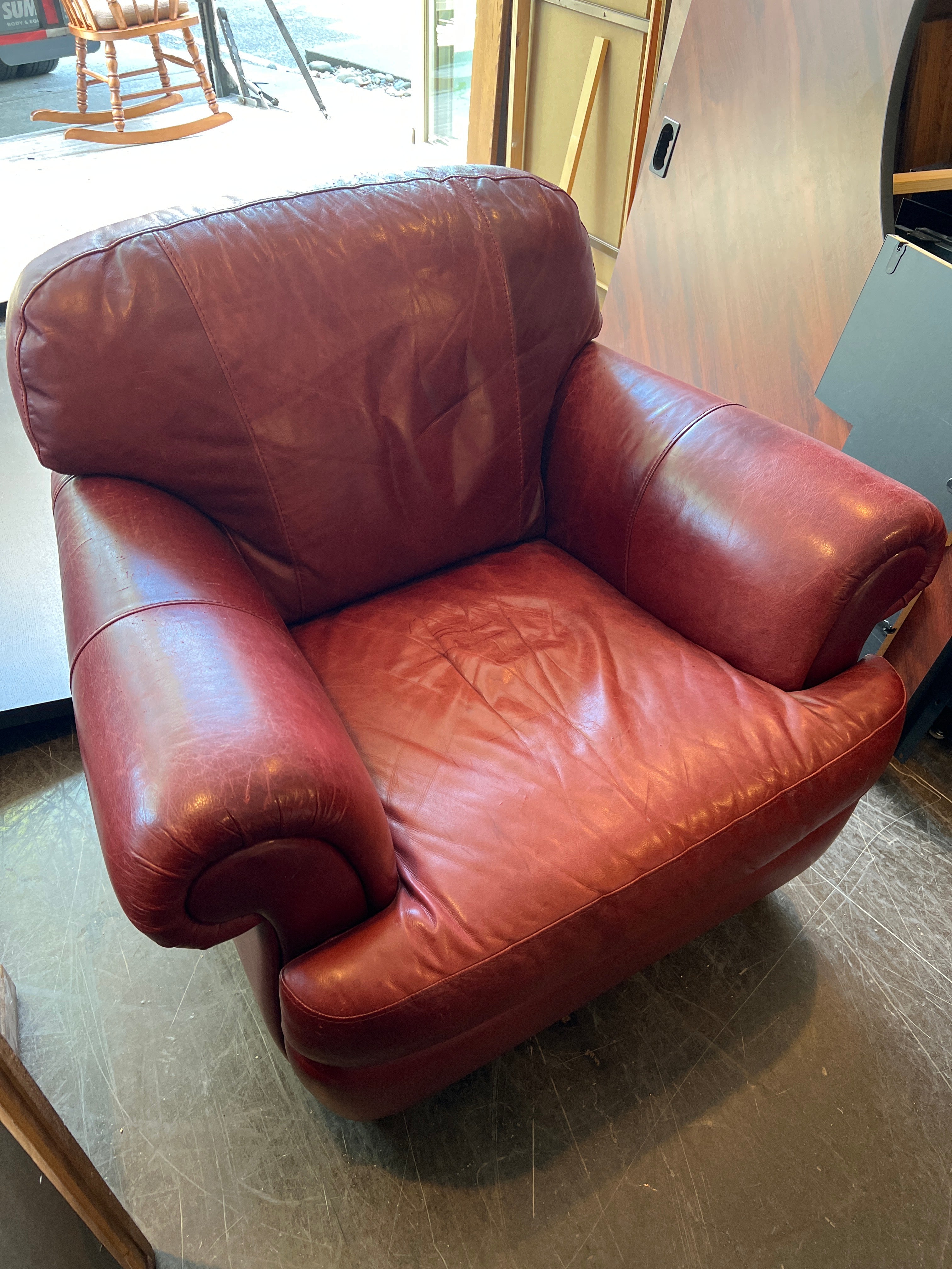 Red Leather Armchair