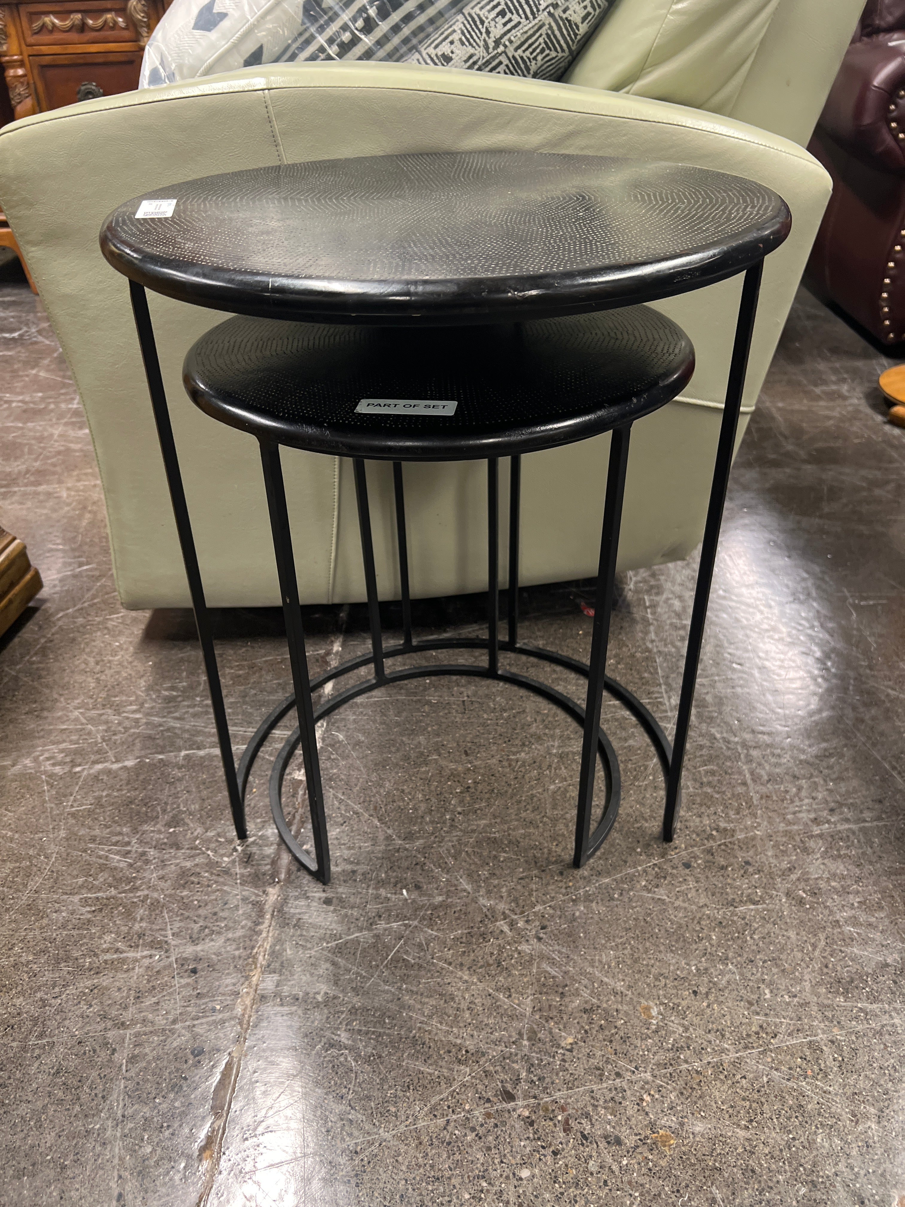 World Market Black Metal Nesting Coffee Table Set