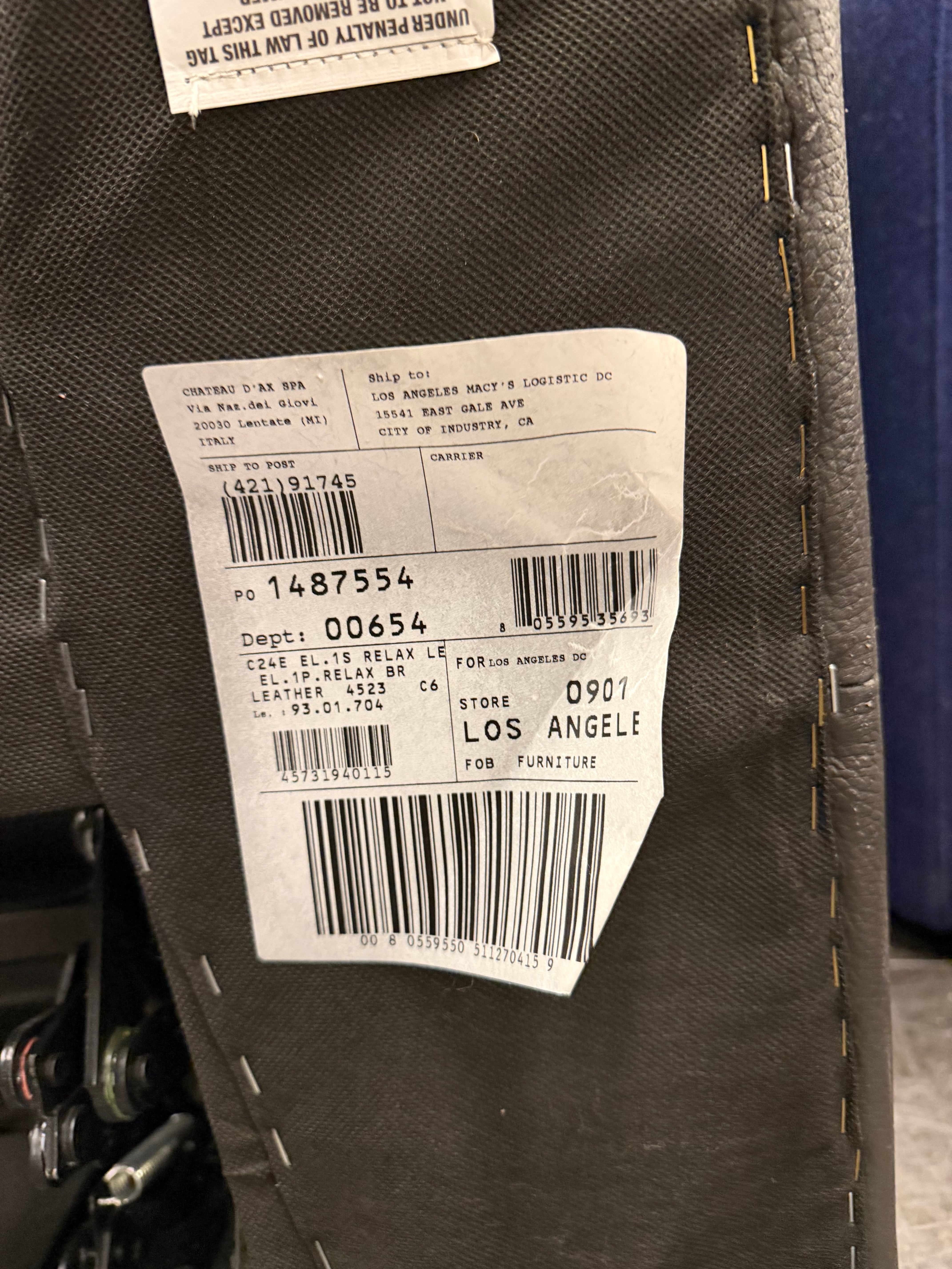 Chateau d'Ax 5 Piece Power Sectional Sofa in Great Condition (Made in Italy)