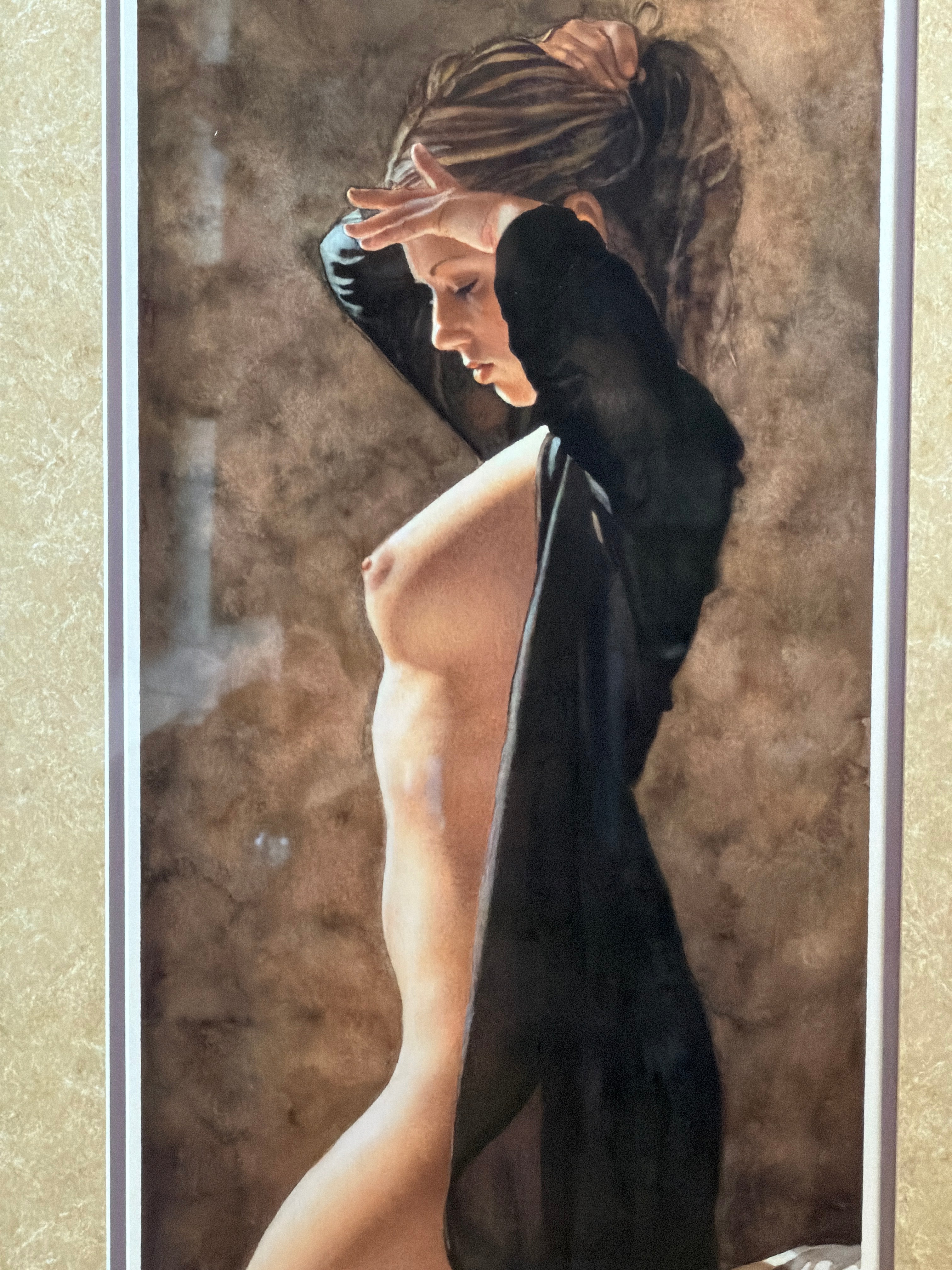 Steve Hanks Contemporary Framed Art Print Draped Female Figure