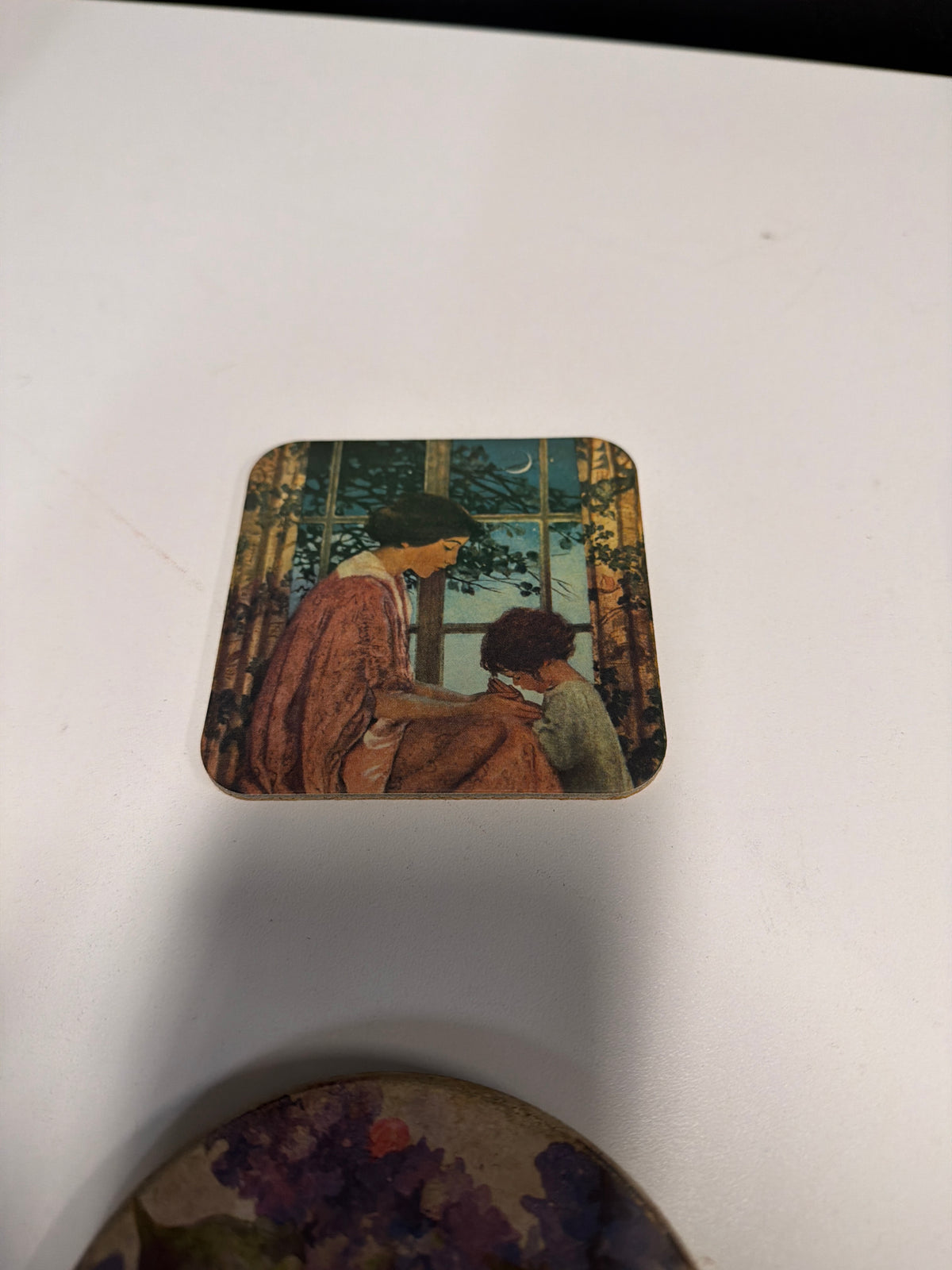 Set of Six Vintage Style Art Print Coasters