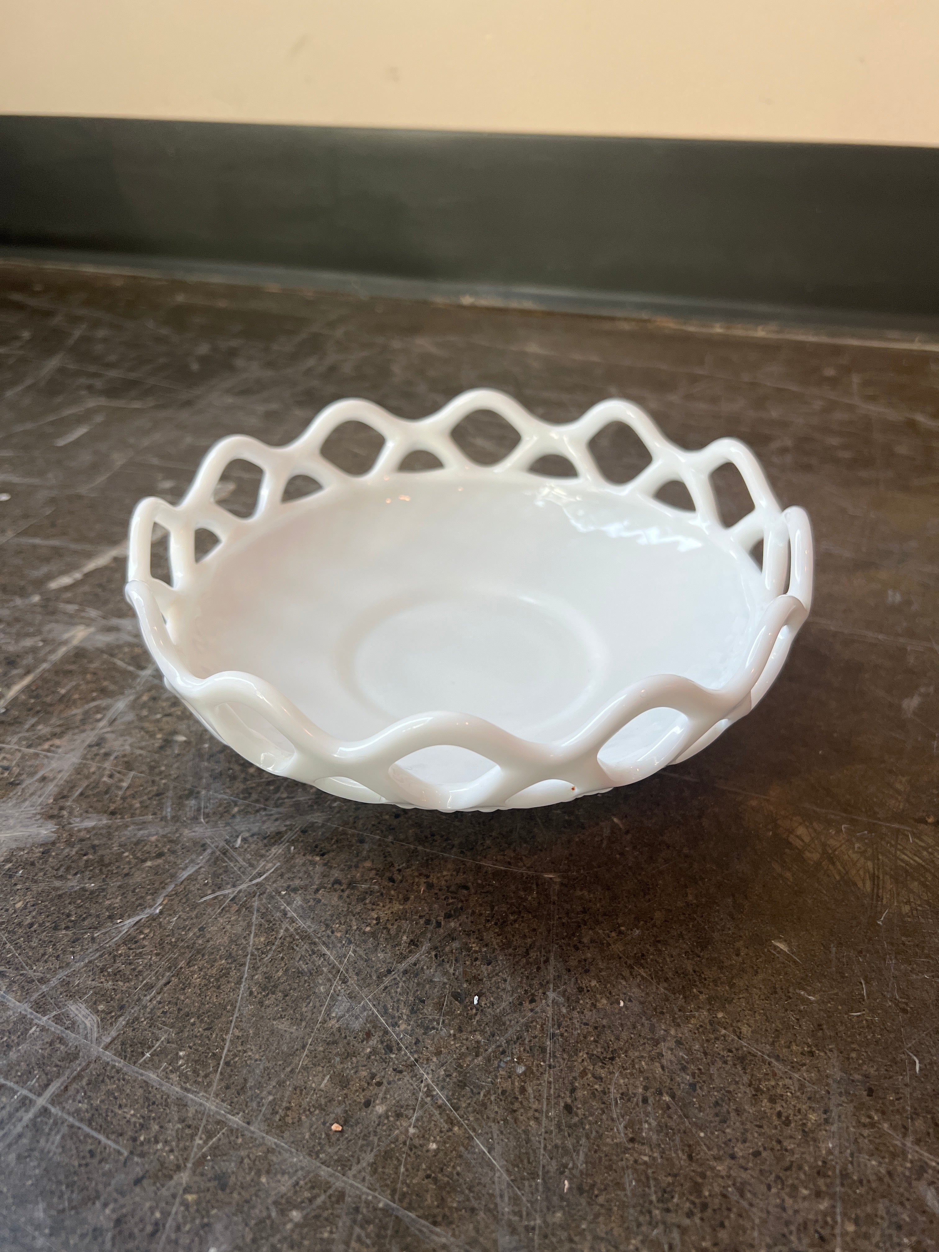 Set of Vintage White Ceramic & Milk Glass Decor