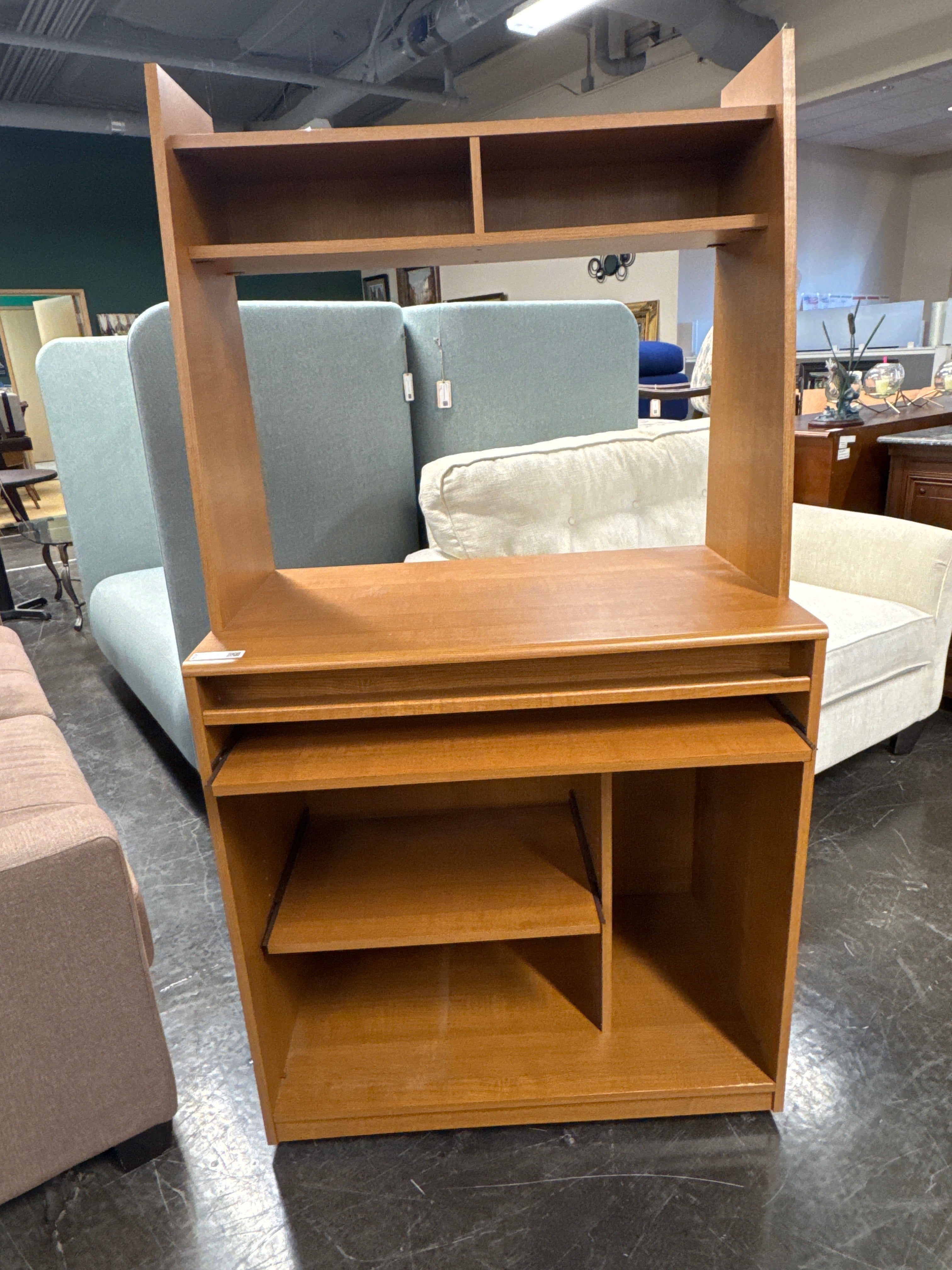 Tall Desk / Storage Shelves on Wheels