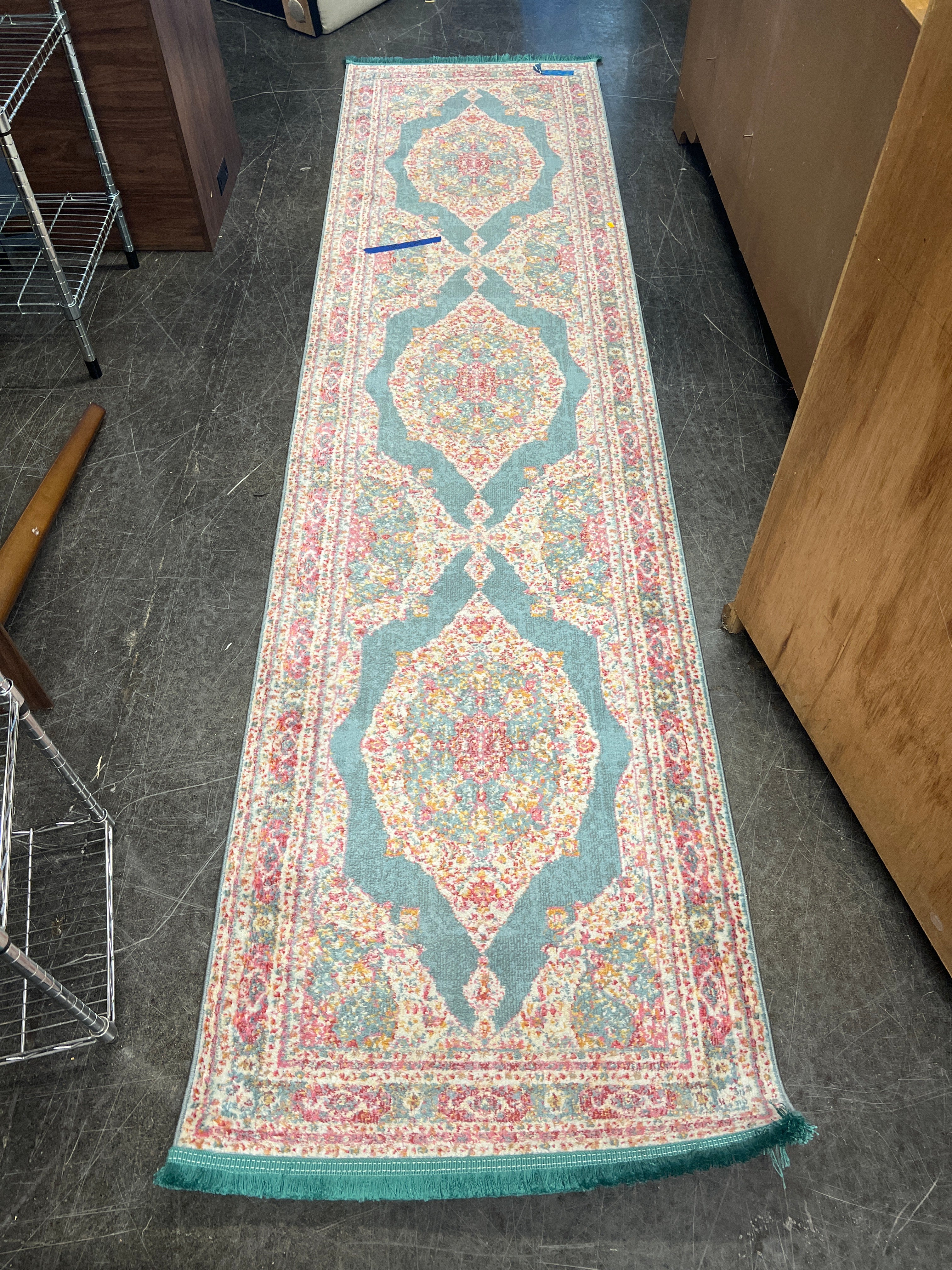 Unique Loom Havana Collection Runner - Turquoise Aqua