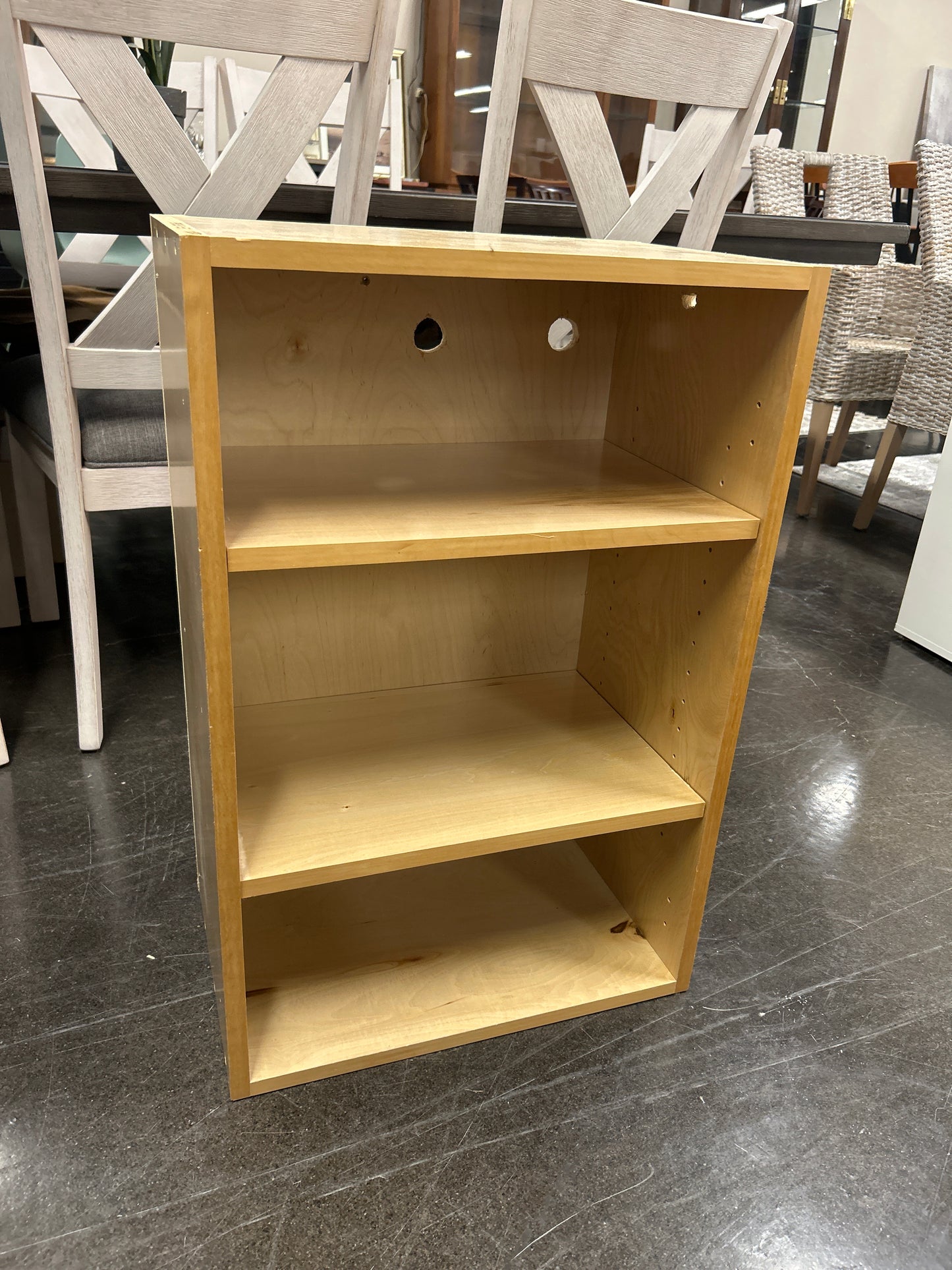 Small wood 3 level shelving