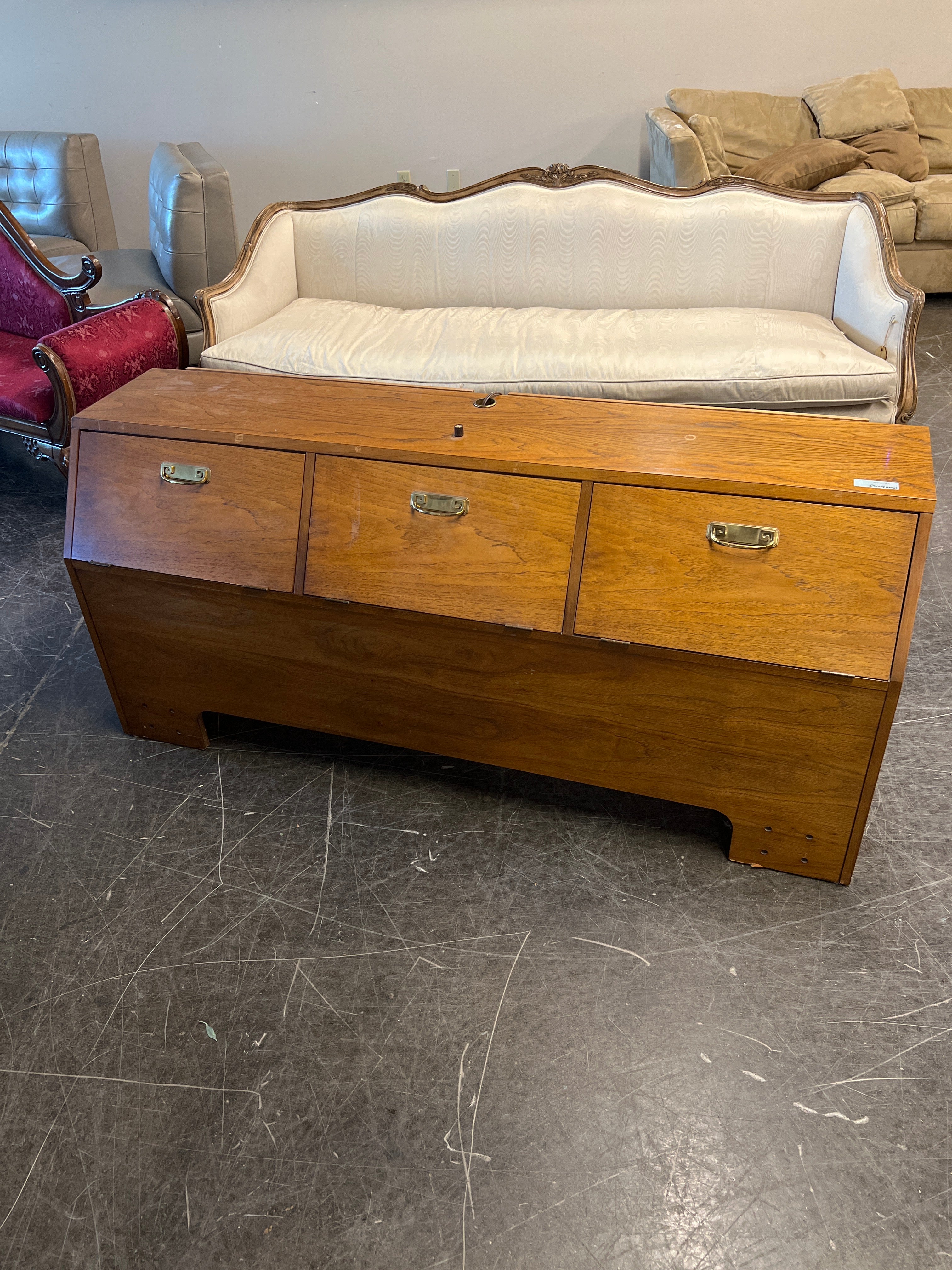 Thomasville Modern Mid Century Headboard with Armoire Set