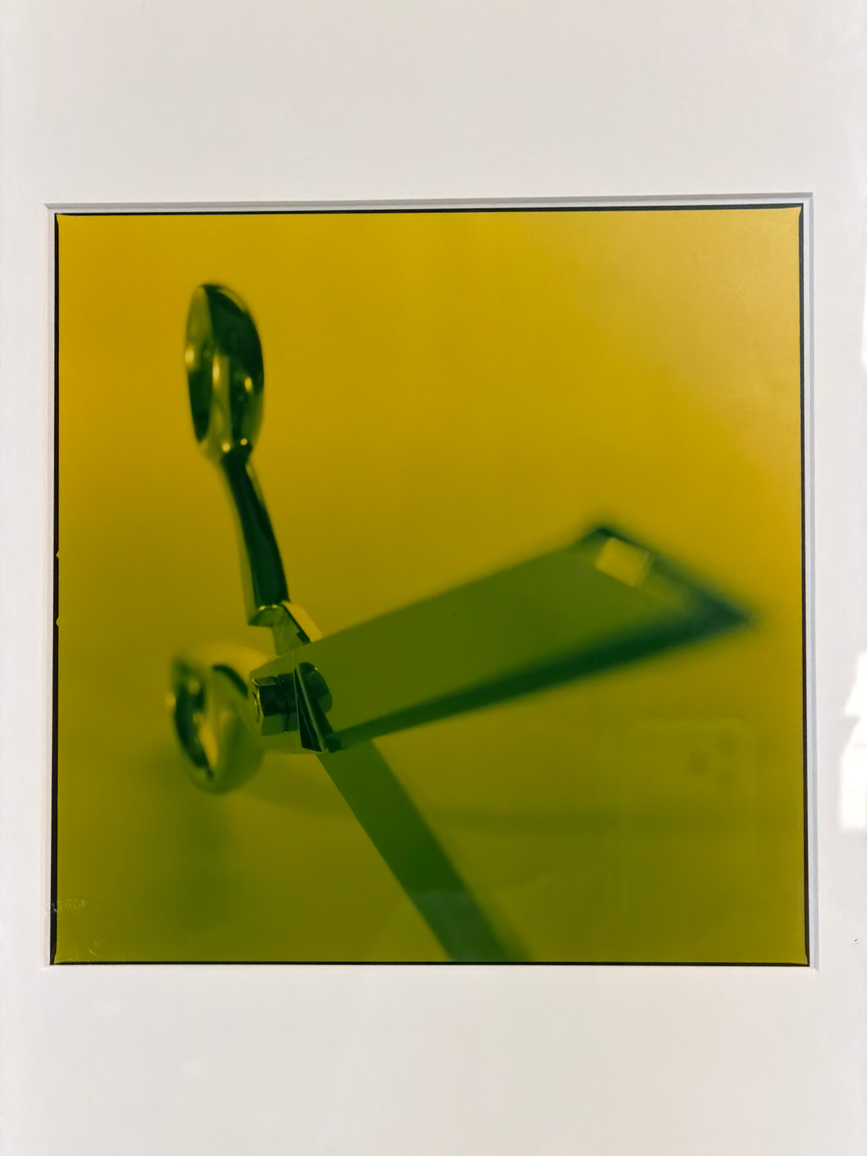 Modern Framed Metallic Object Monochromatic Art Print