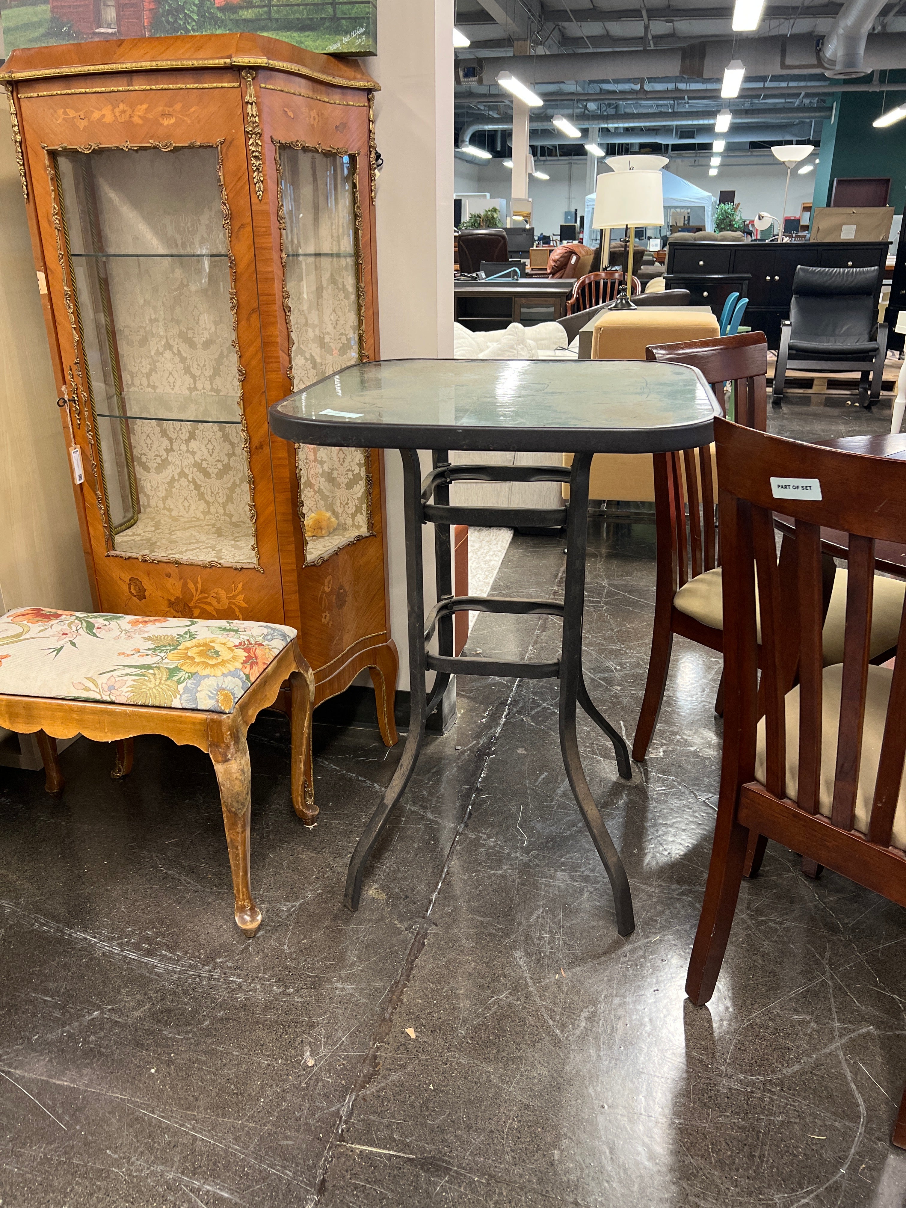 Patio Glass Bistro Table