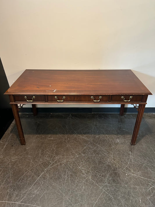 National Mt. Airy Traditional Writing Desk – Solid Wood, Three Drawers