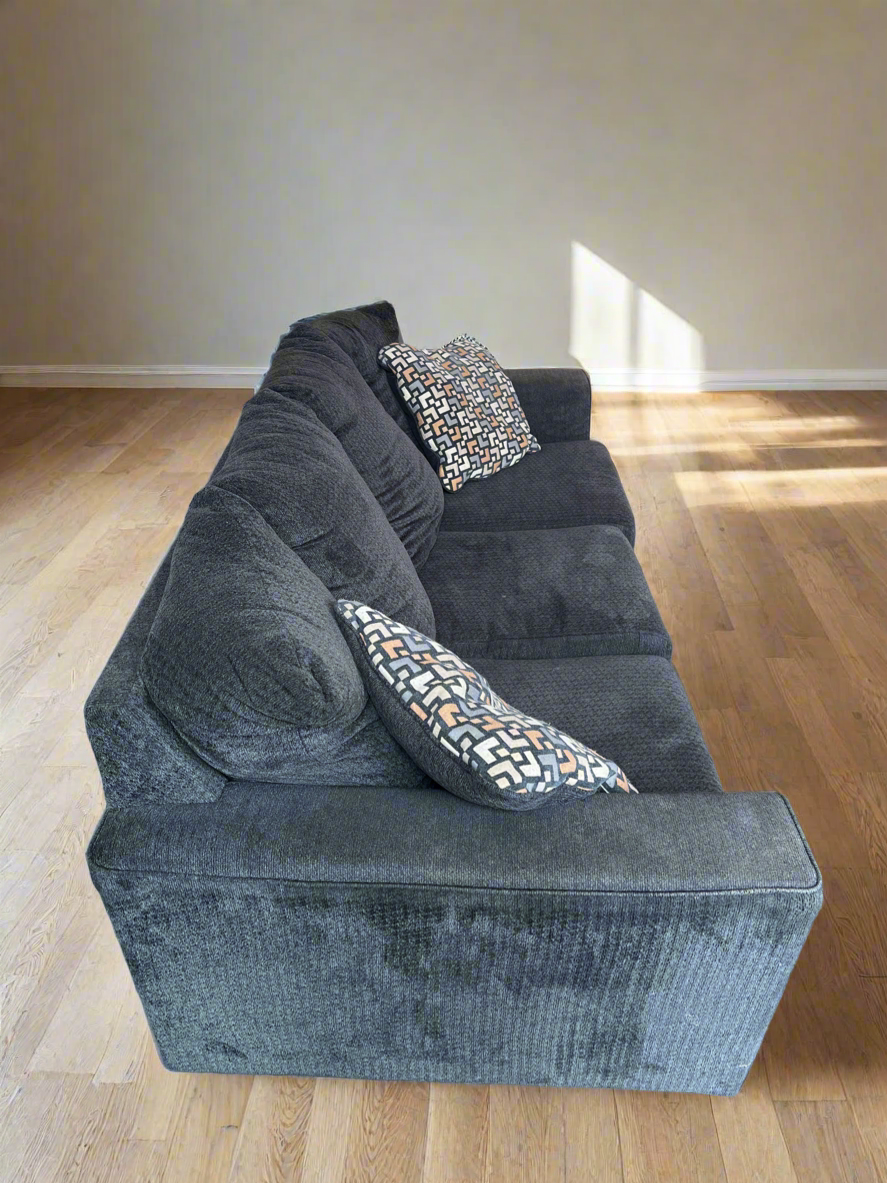Ashley Furniture Dark Blue Three Seat Sofa