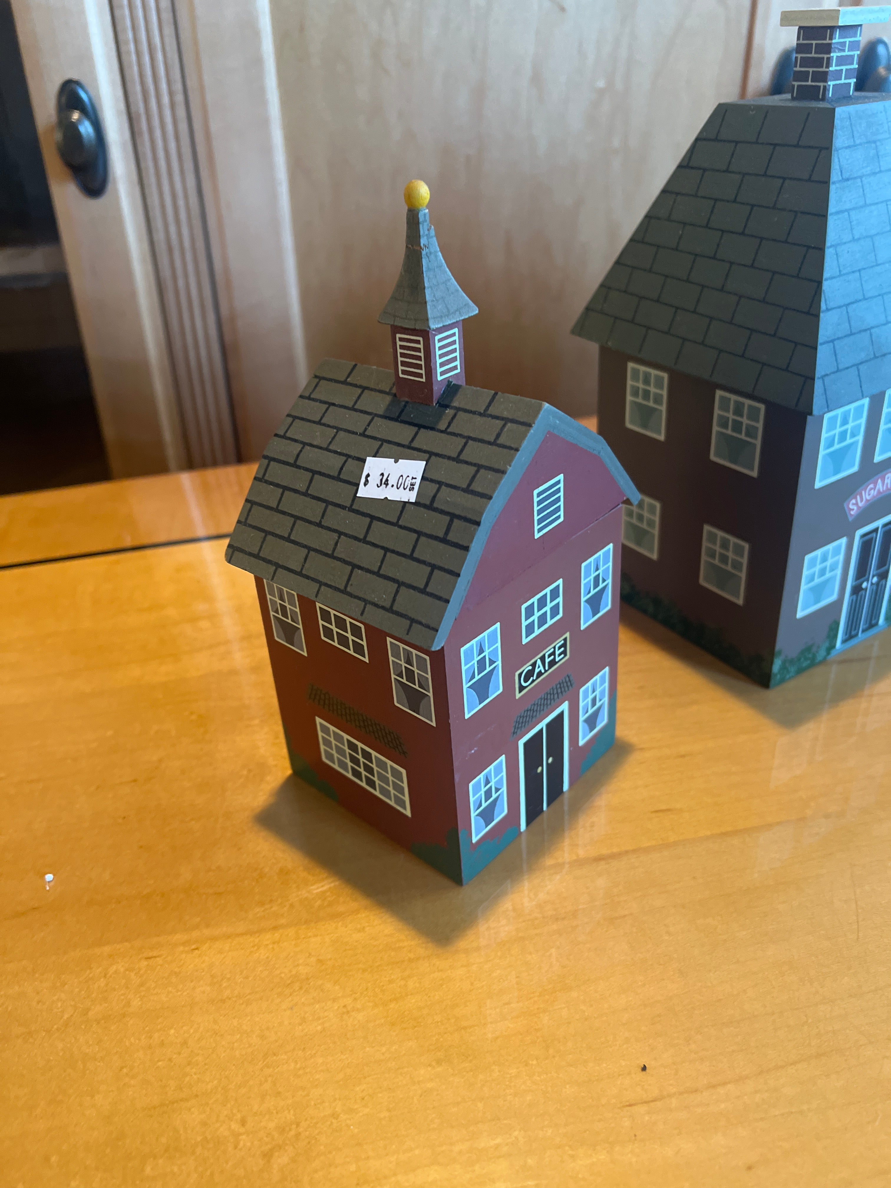 Vintage Rustic Miniature Shop House Collection, Set of Four