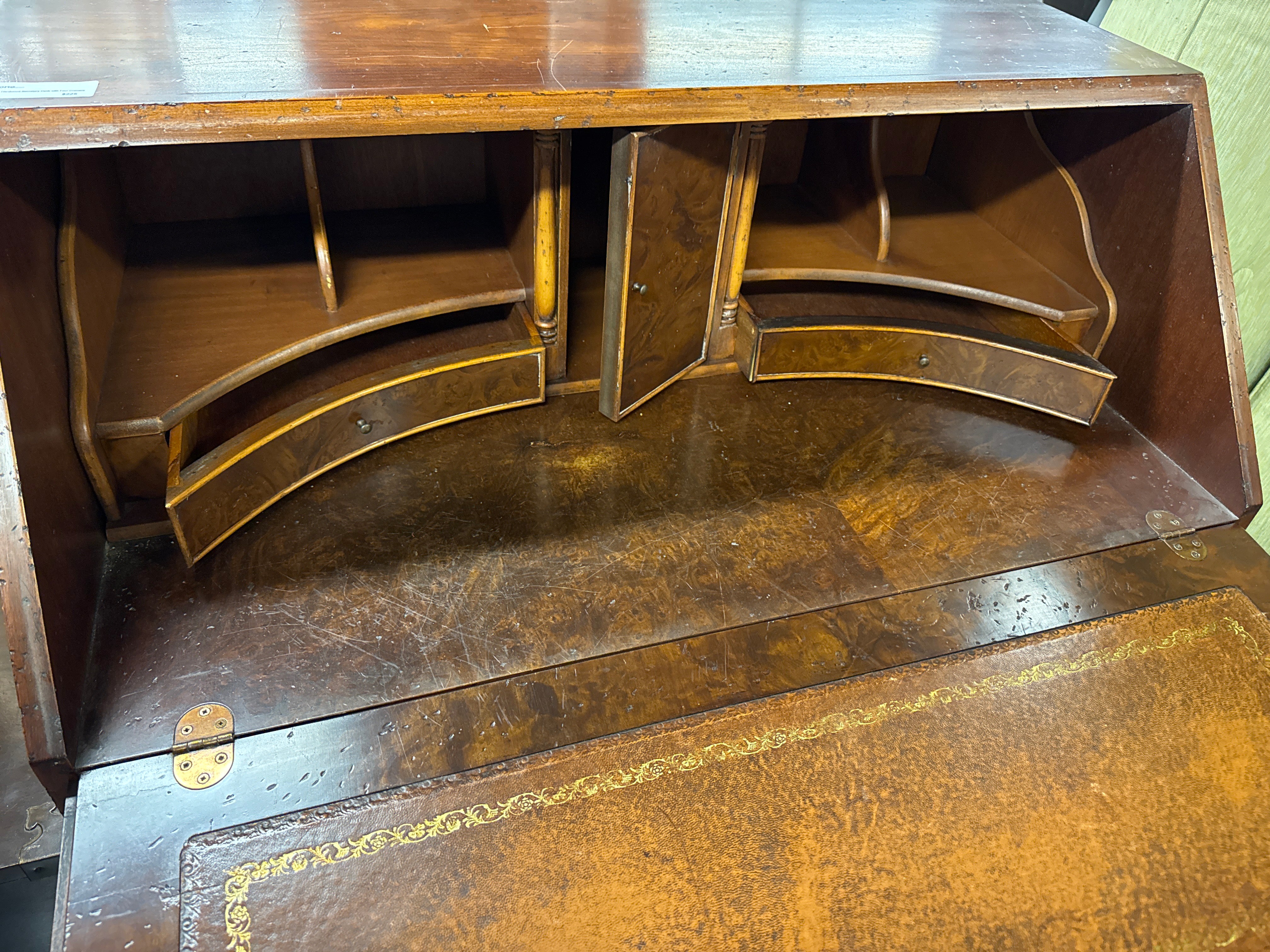 Yorkshire House Inc. George II Style Burlwood Secretary Desk