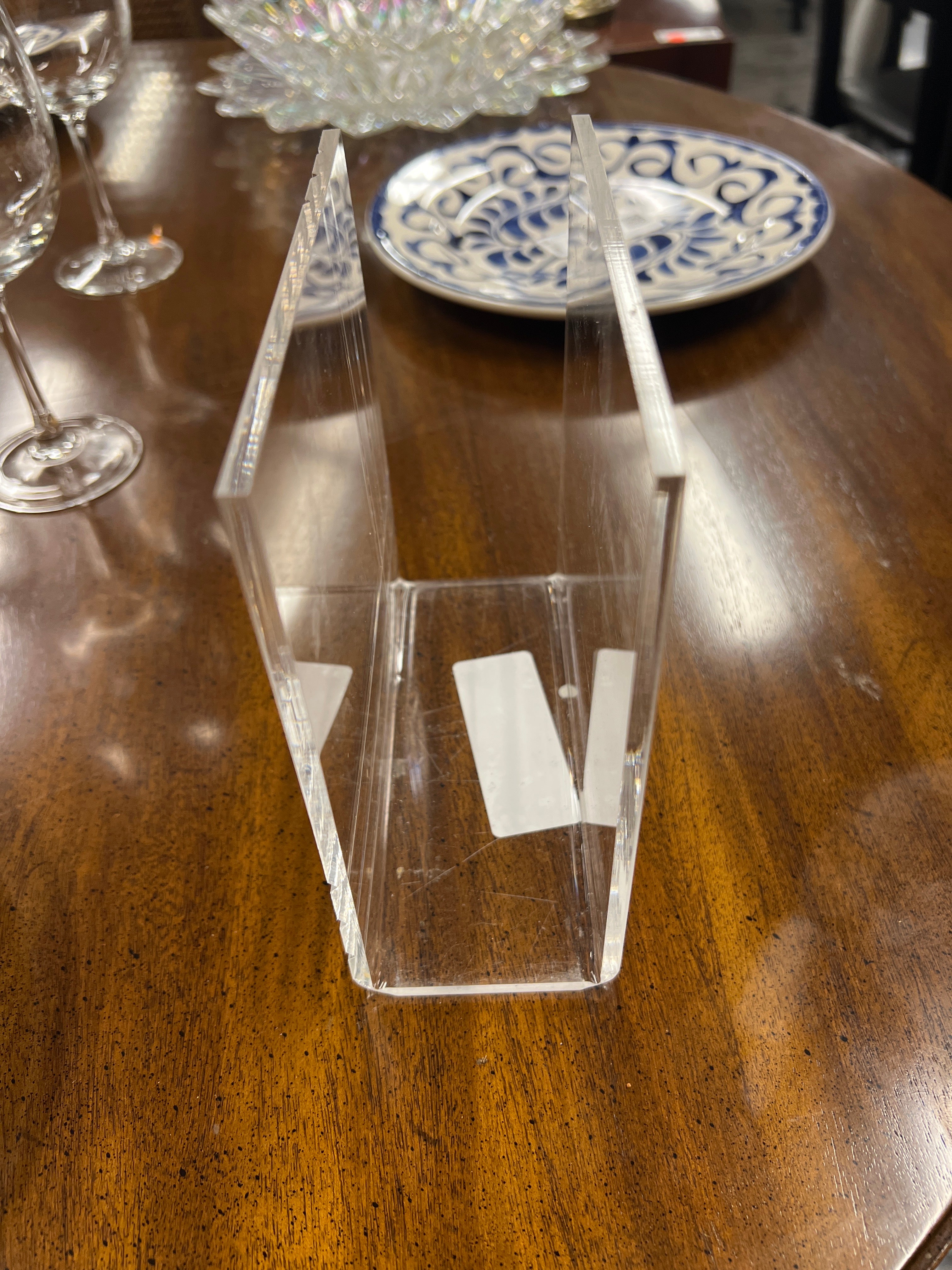 Acrylic Art Deco napkin holder