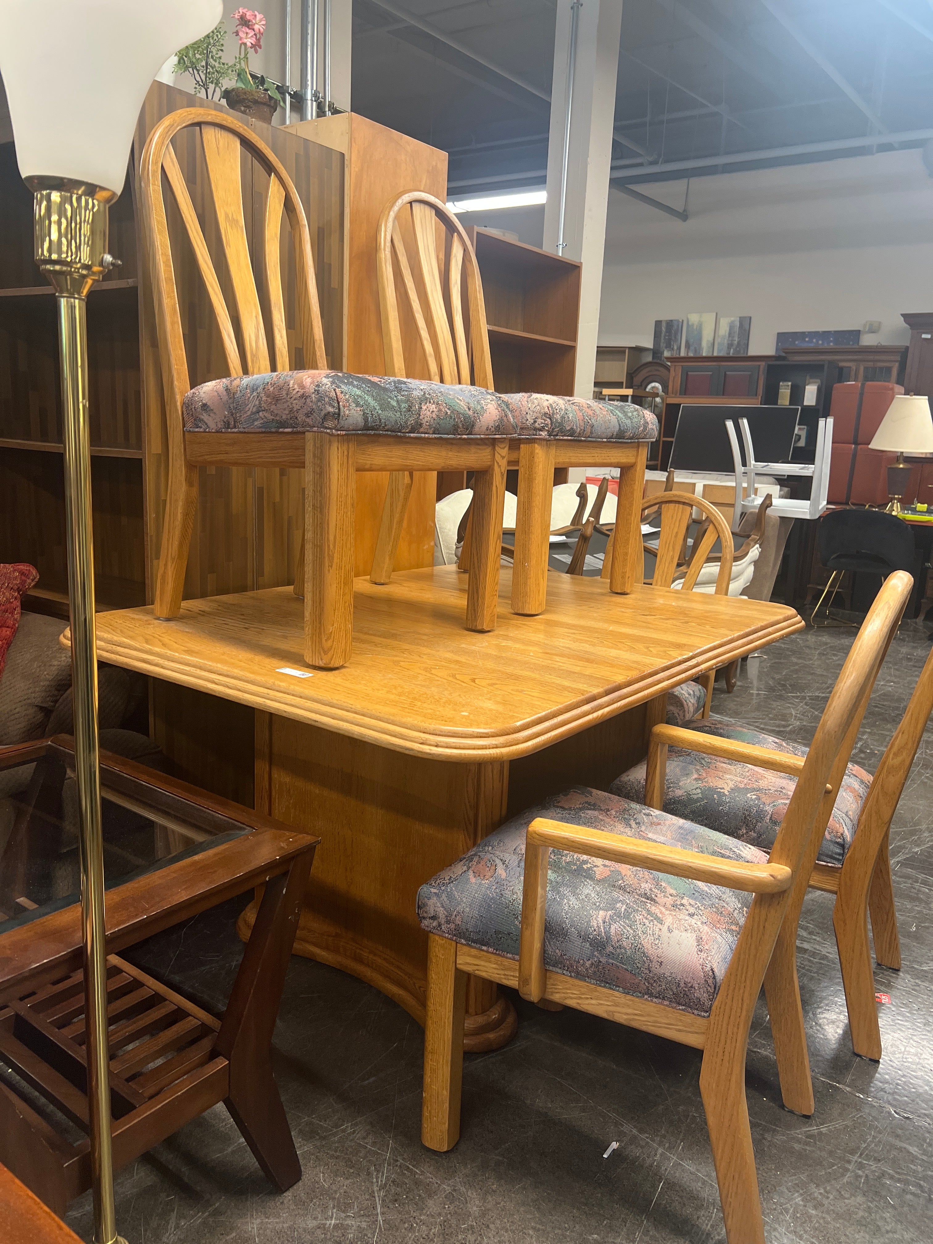 Oak Table with 8 Chairs