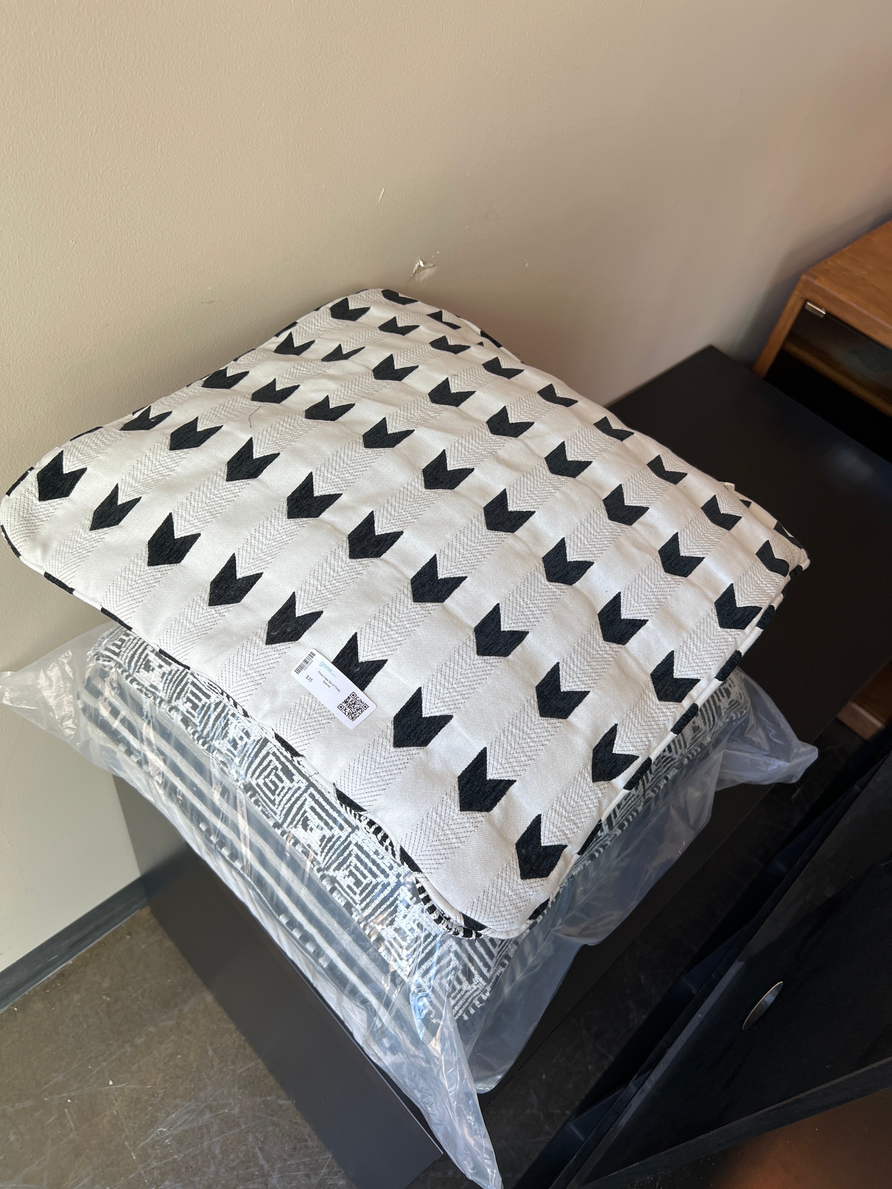 Pillow Case Set of Three, Opened