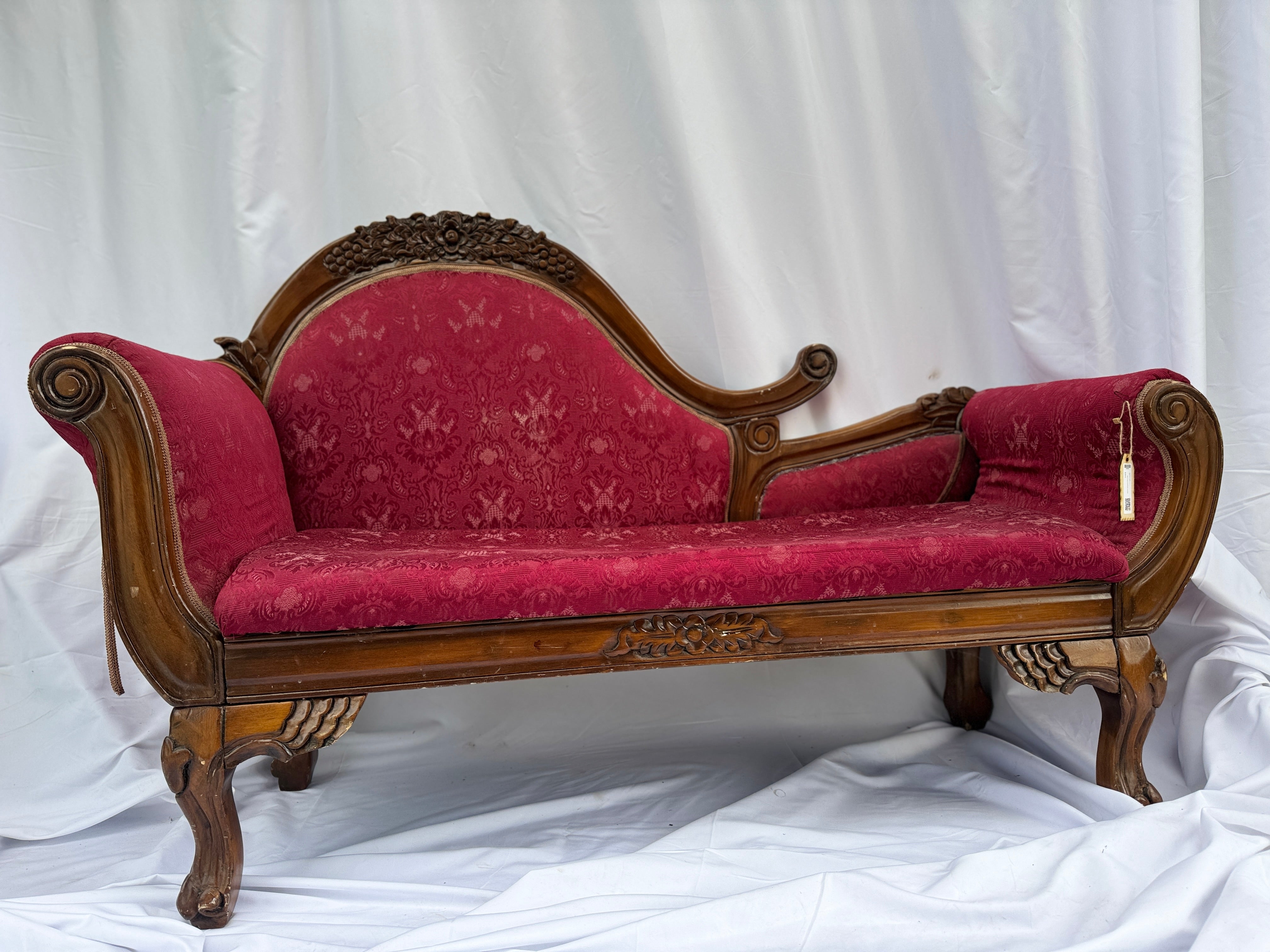 Red Chaise Lounge, Victorian Style
