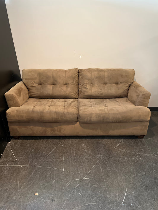 Albany Industries Tufted Sofa – Tan Microfiber
