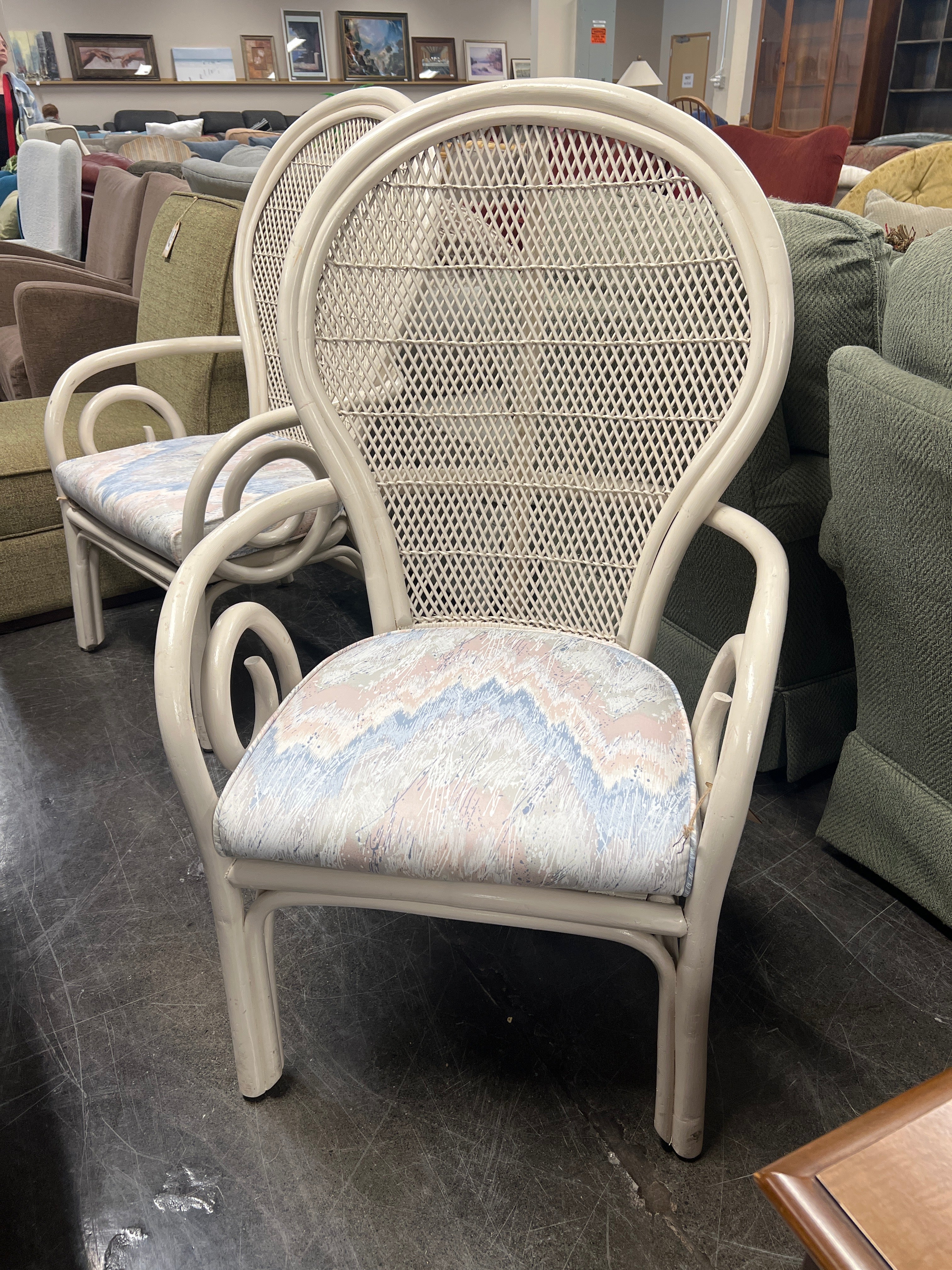 Palm Beach Regency Rattan Chairs (Set Of  2)