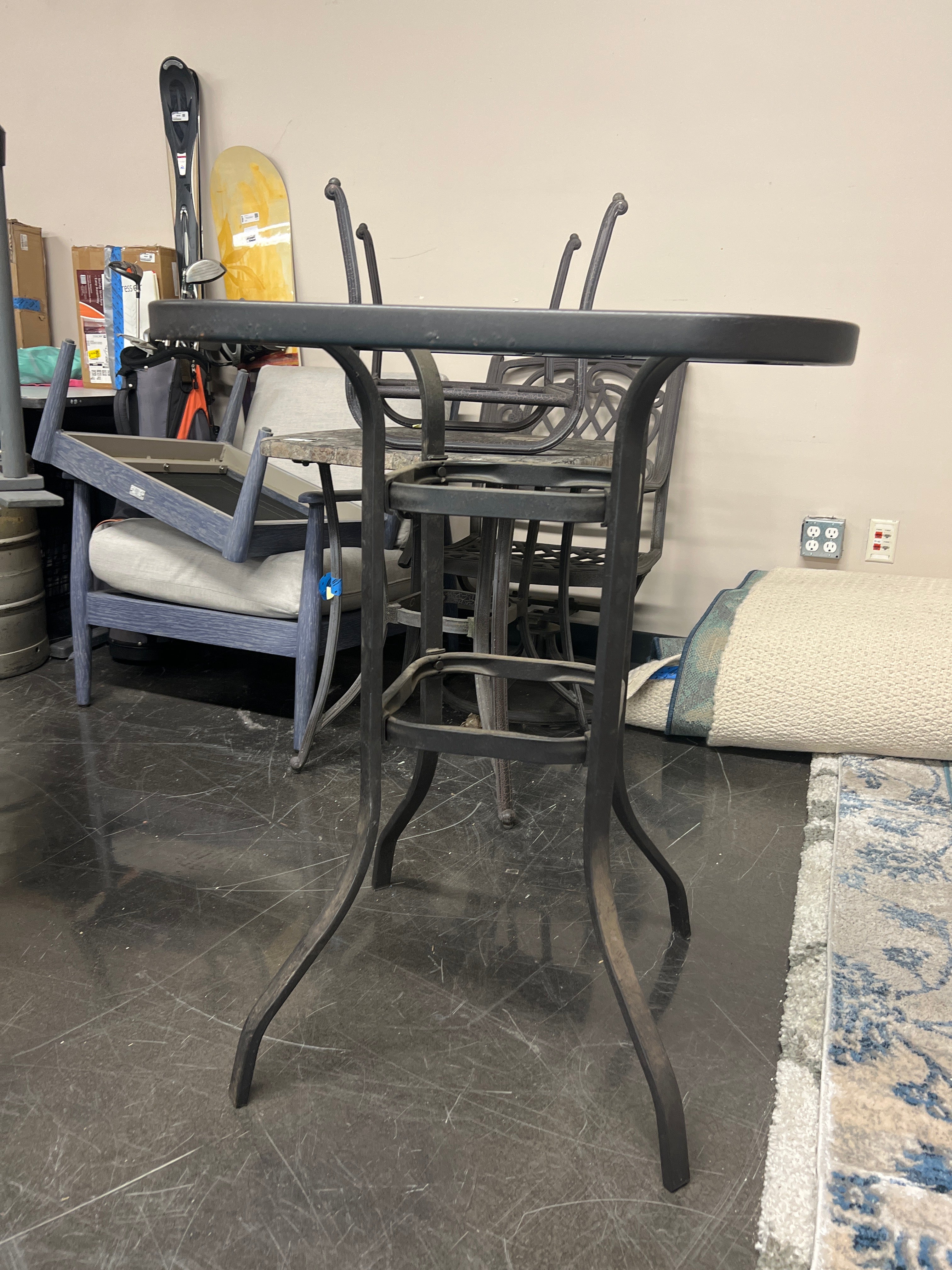 Patio Glass Bistro Table