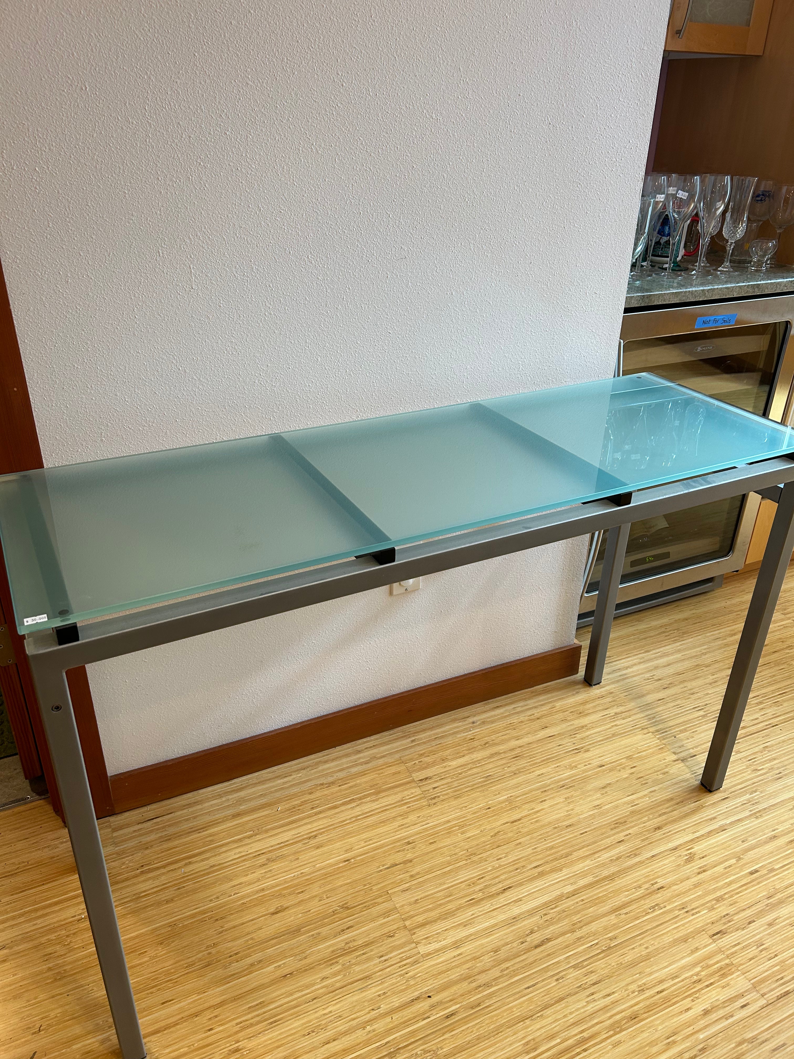 Metal and Glass Entry/Sofa Table