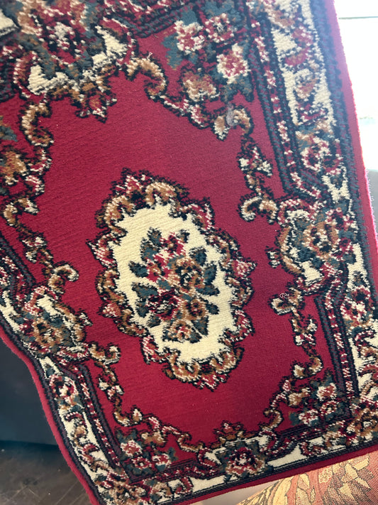 Red Hallway Traditional Rug