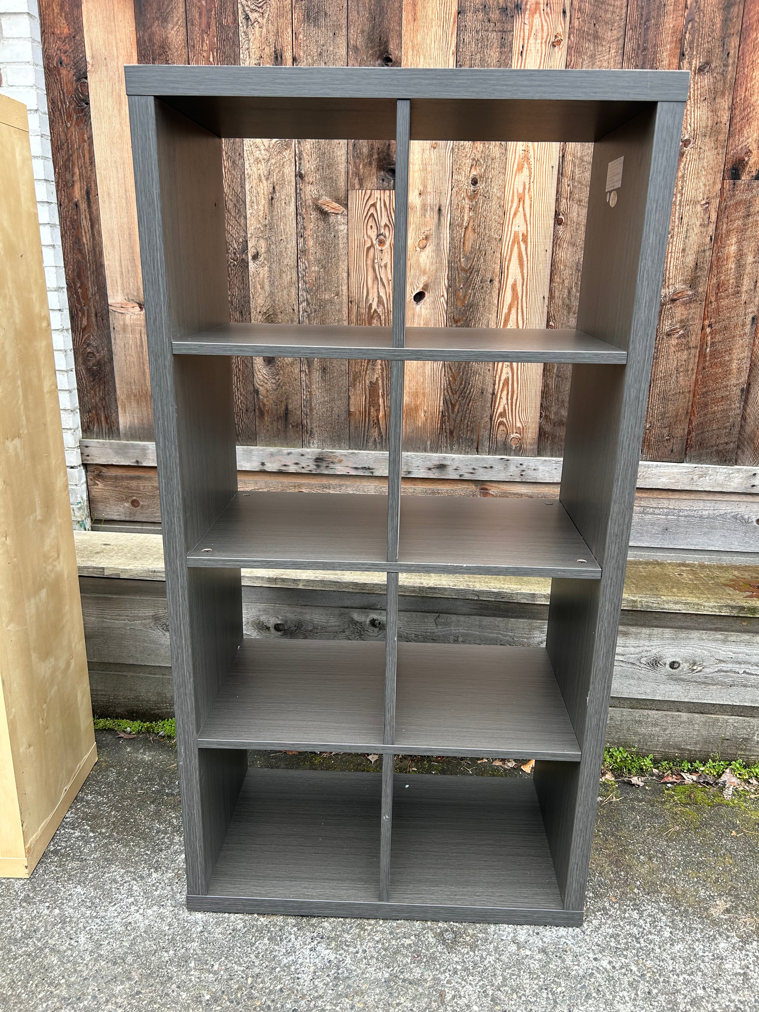 Gray 8 Shelf Display Bookcase