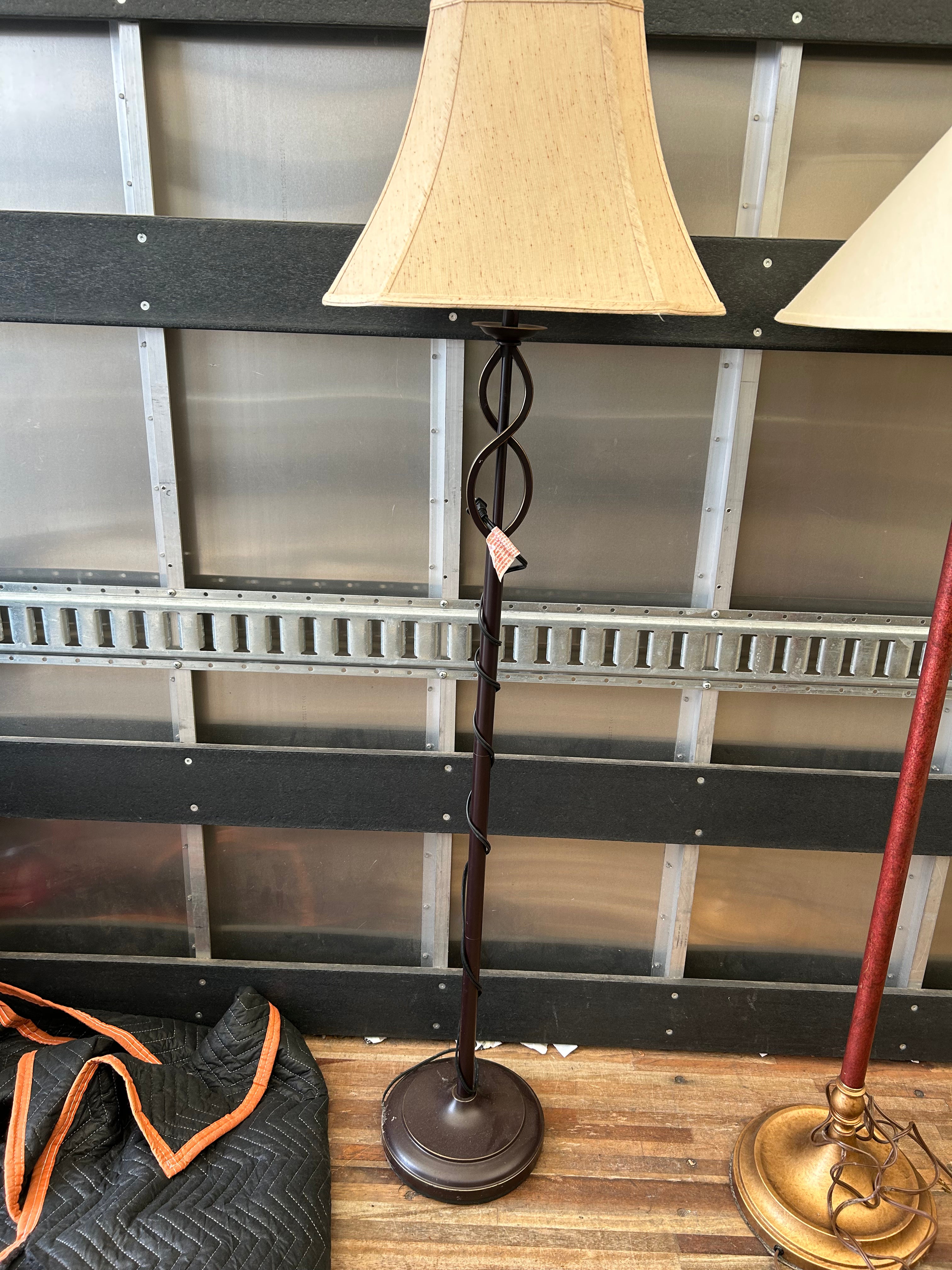 Brown Metal Floor Lamp
