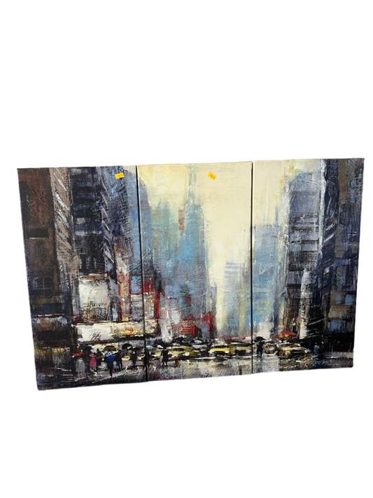 3 Paintings "Streets of New York"