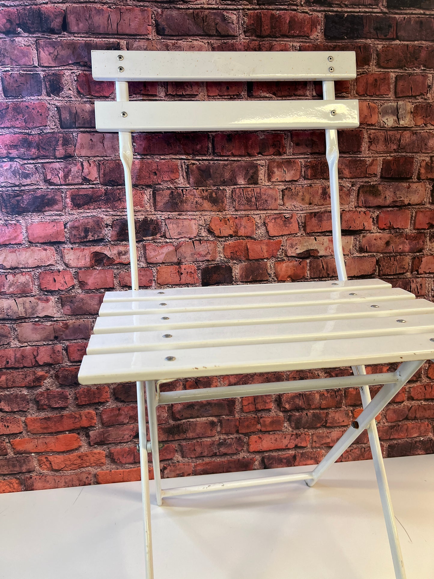 White Ikea Folding Bistro Chair