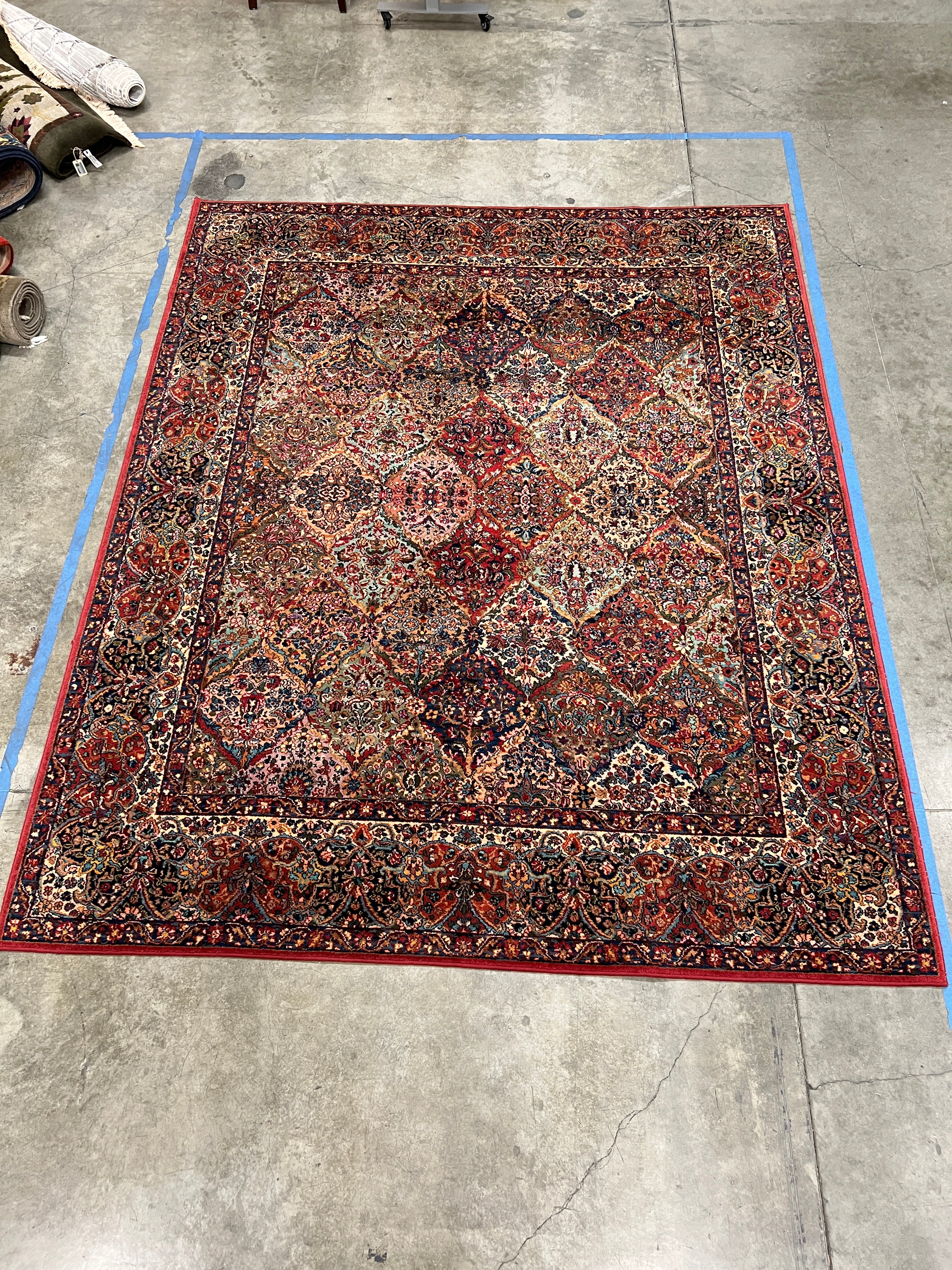 8'8" x 10'6" Karastan Rug Multicolor panel Kirman# 717 Original 700 Series Wool Rug