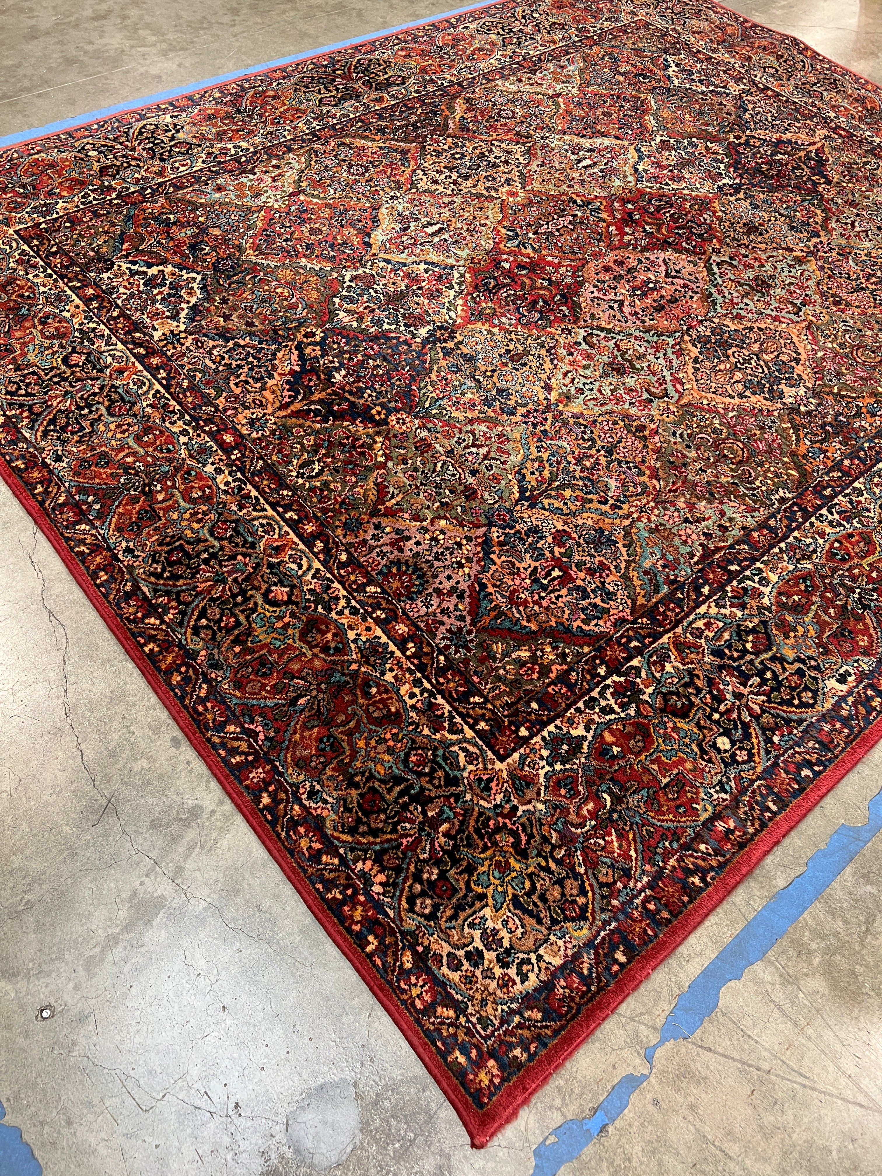 8'8" x 10'6" Karastan Rug Multicolor panel Kirman# 717 Original 700 Series Wool Rug