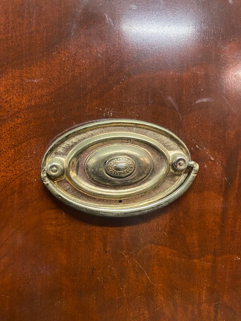 Dark Hardwood Buffet Server with Turned Legs - Damage on Top - Price reflects damage