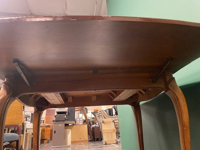 Mid-Century Modern Hardwood Drop-Leaf Table