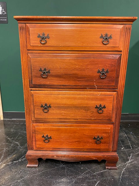 Rustic Hardwood Four-Drawer Chest