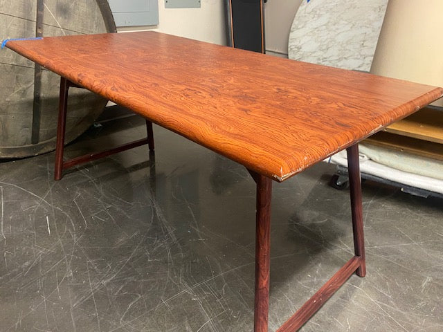 Dark Wood Folding Table with Simple Design