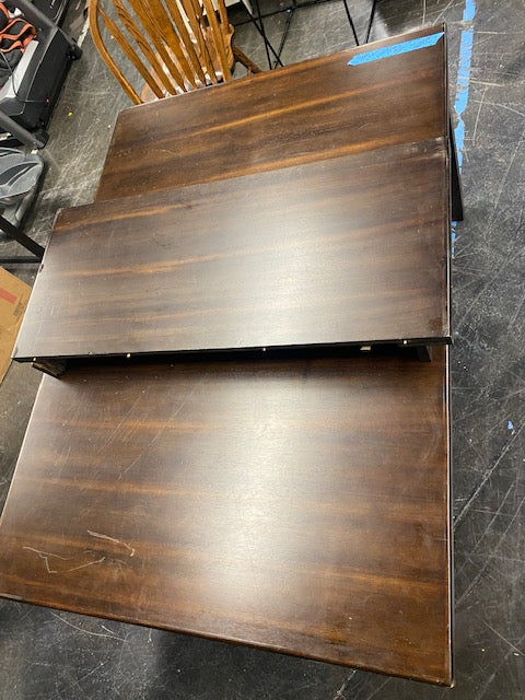 Dark Wood Expandable Dining Table