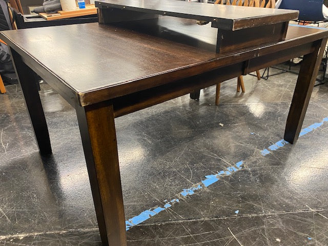 Dark Wood Expandable Dining Table