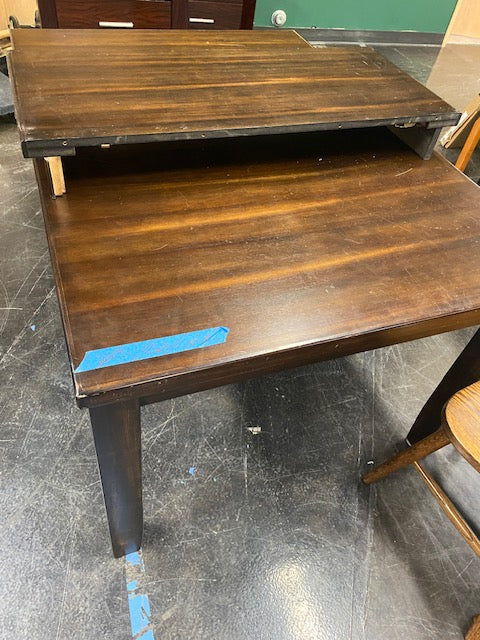 Dark Wood Expandable Dining Table