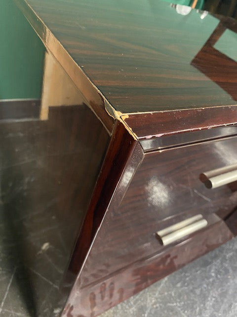 Pair of Sleek Two-Drawer Hardwood Nightstands