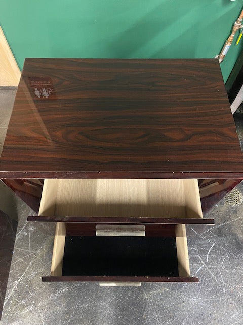 Pair of Sleek Two-Drawer Hardwood Nightstands