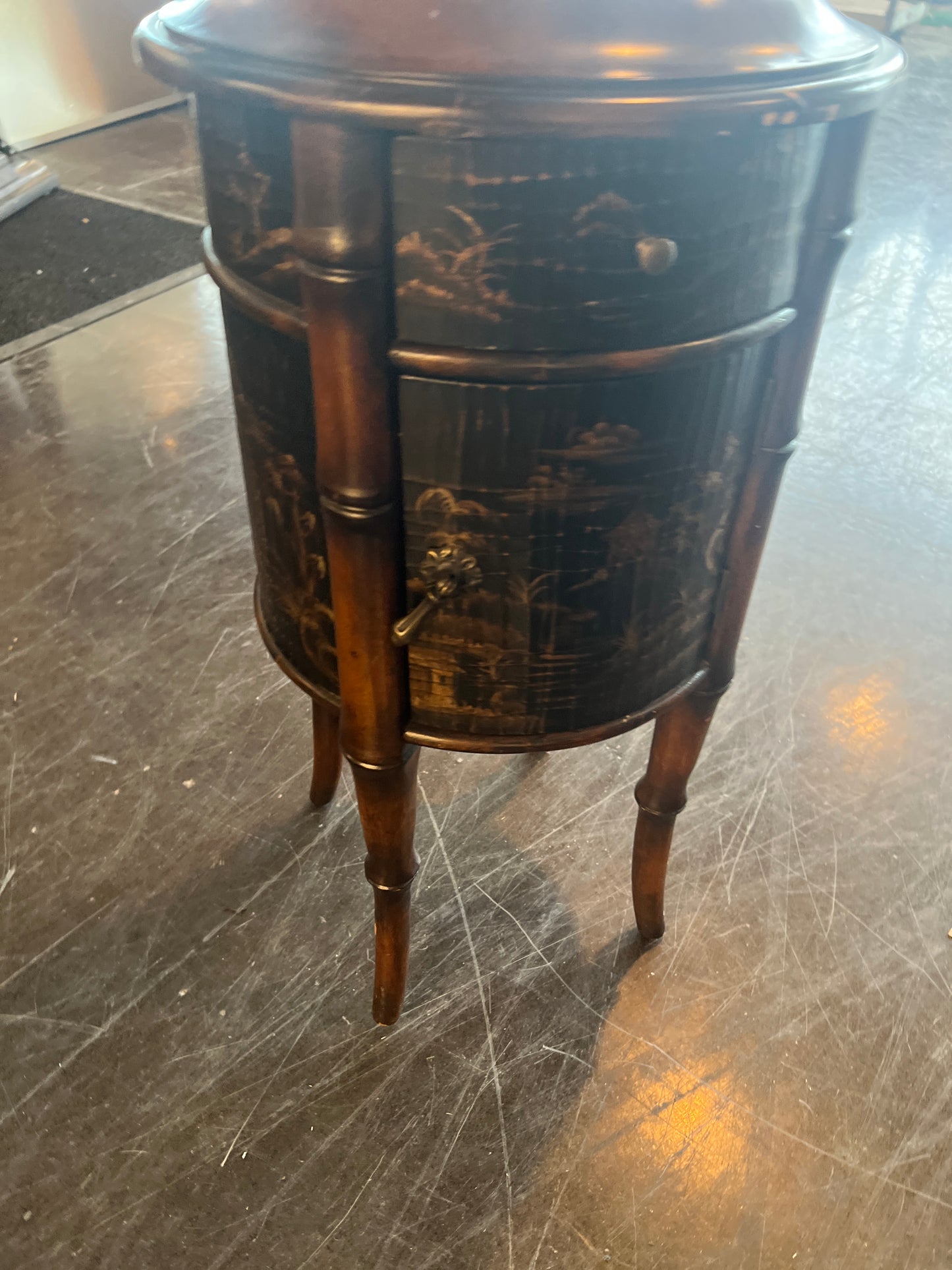 Ethan Allen Bamboo Side Table