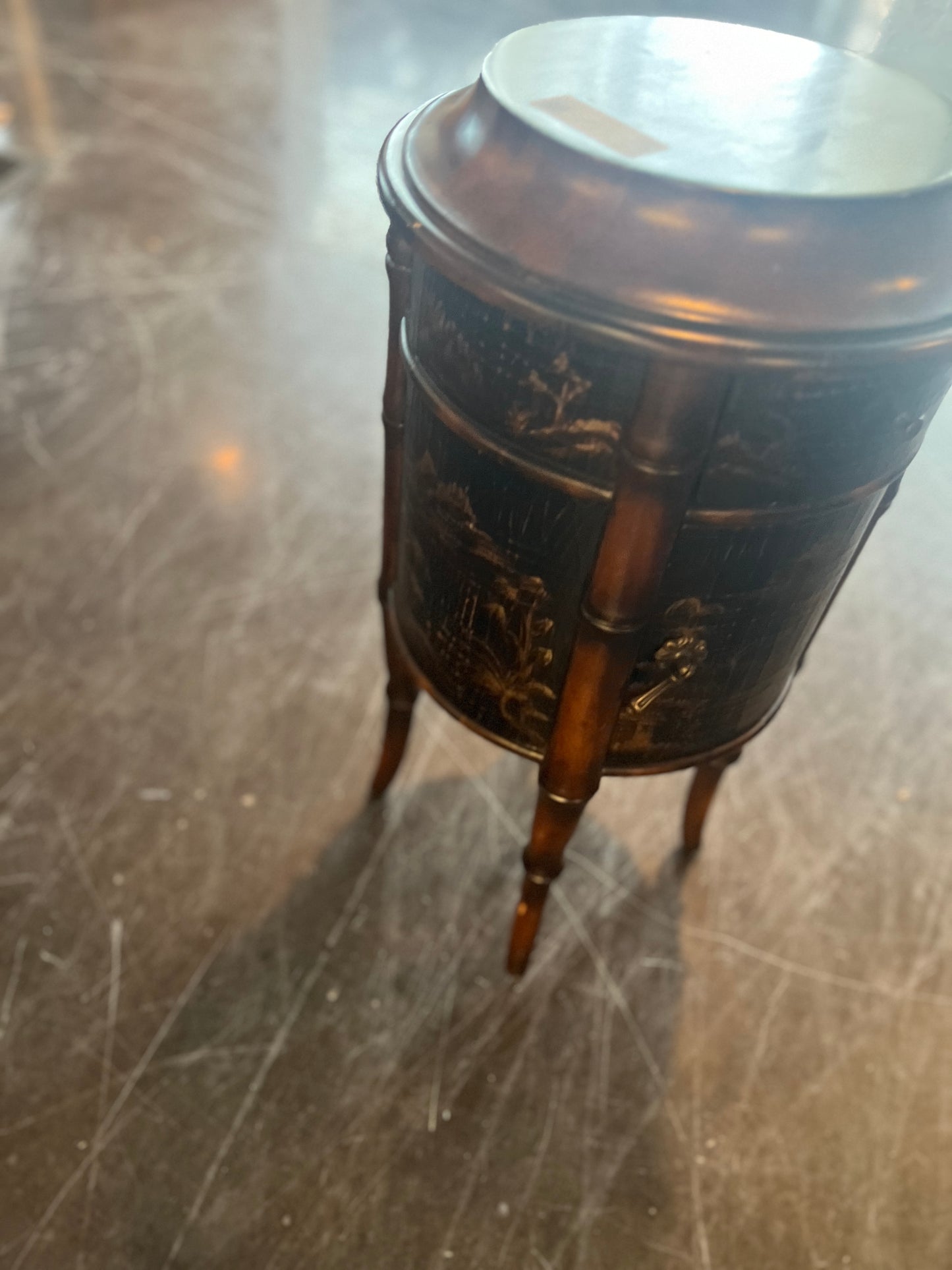 Ethan Allen Bamboo Side Table