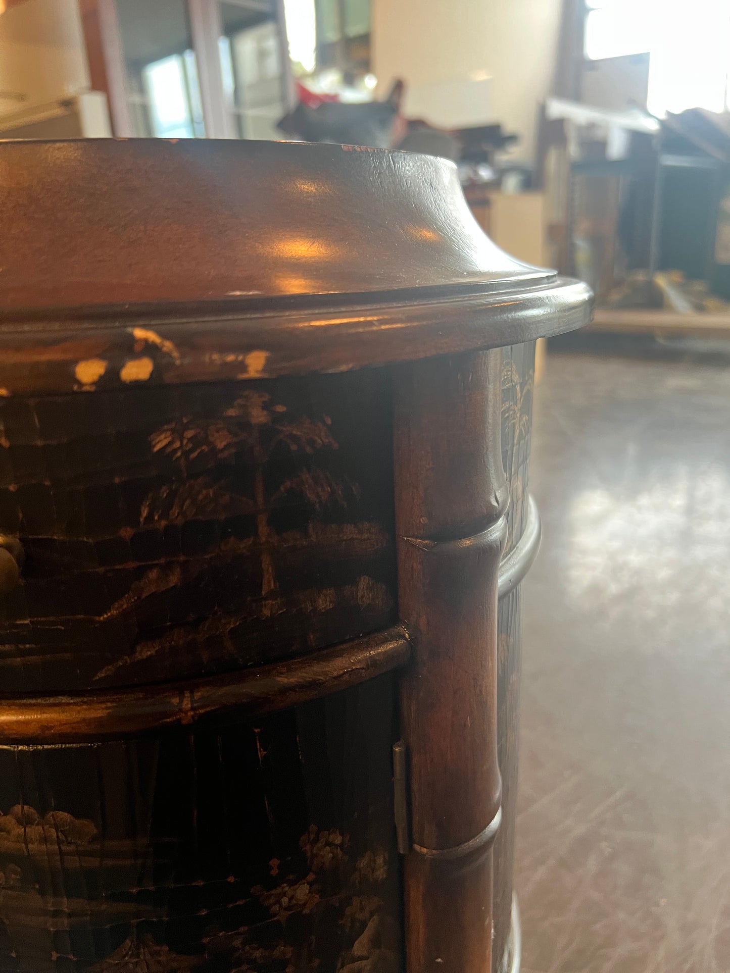 Ethan Allen Bamboo Side Table