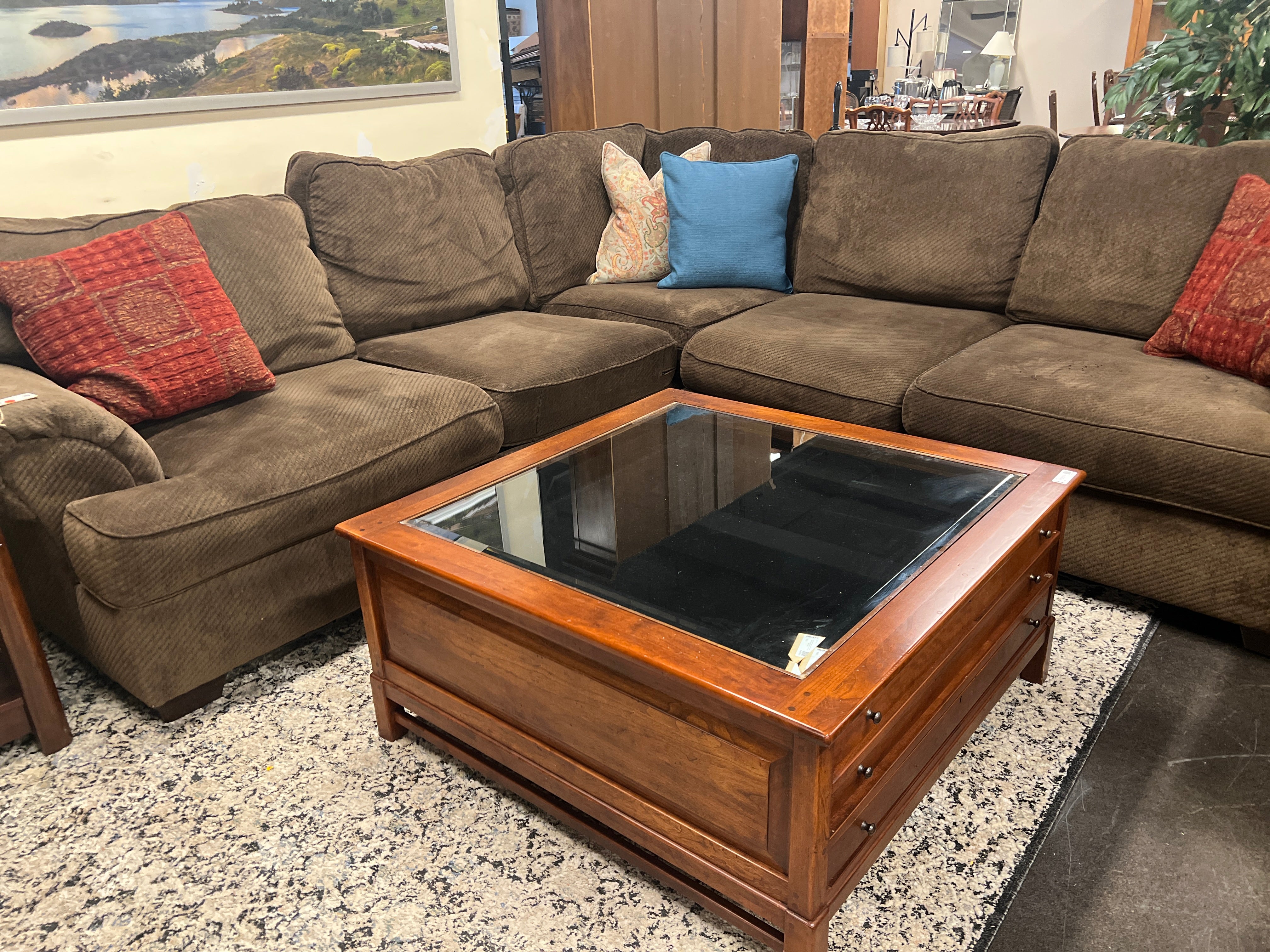 Ashley Furniture Mammoth 3-Piece Brown Cloth Sectional
