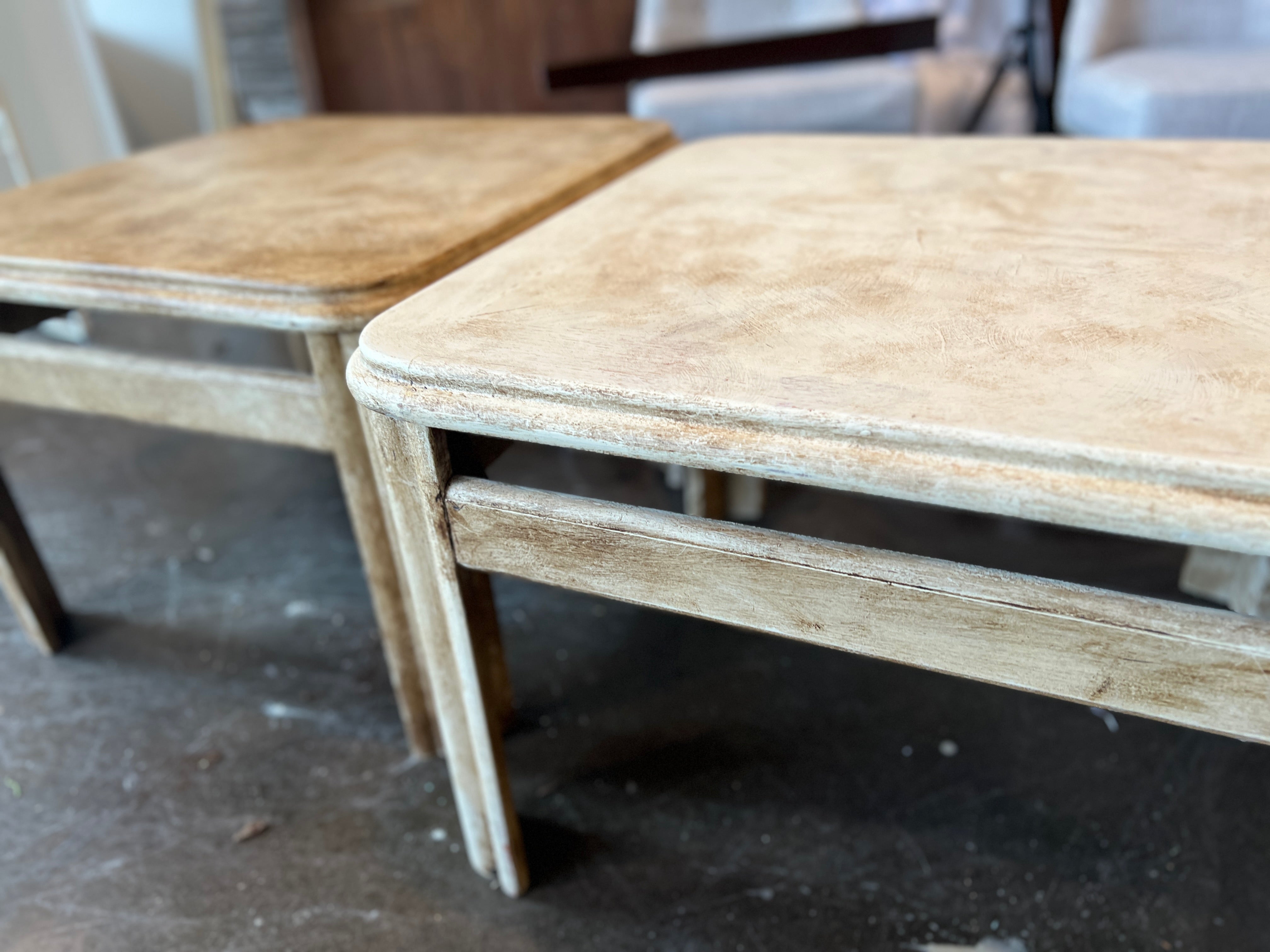 Shabby Chic Farm house Accent Tables (SET OF 2)