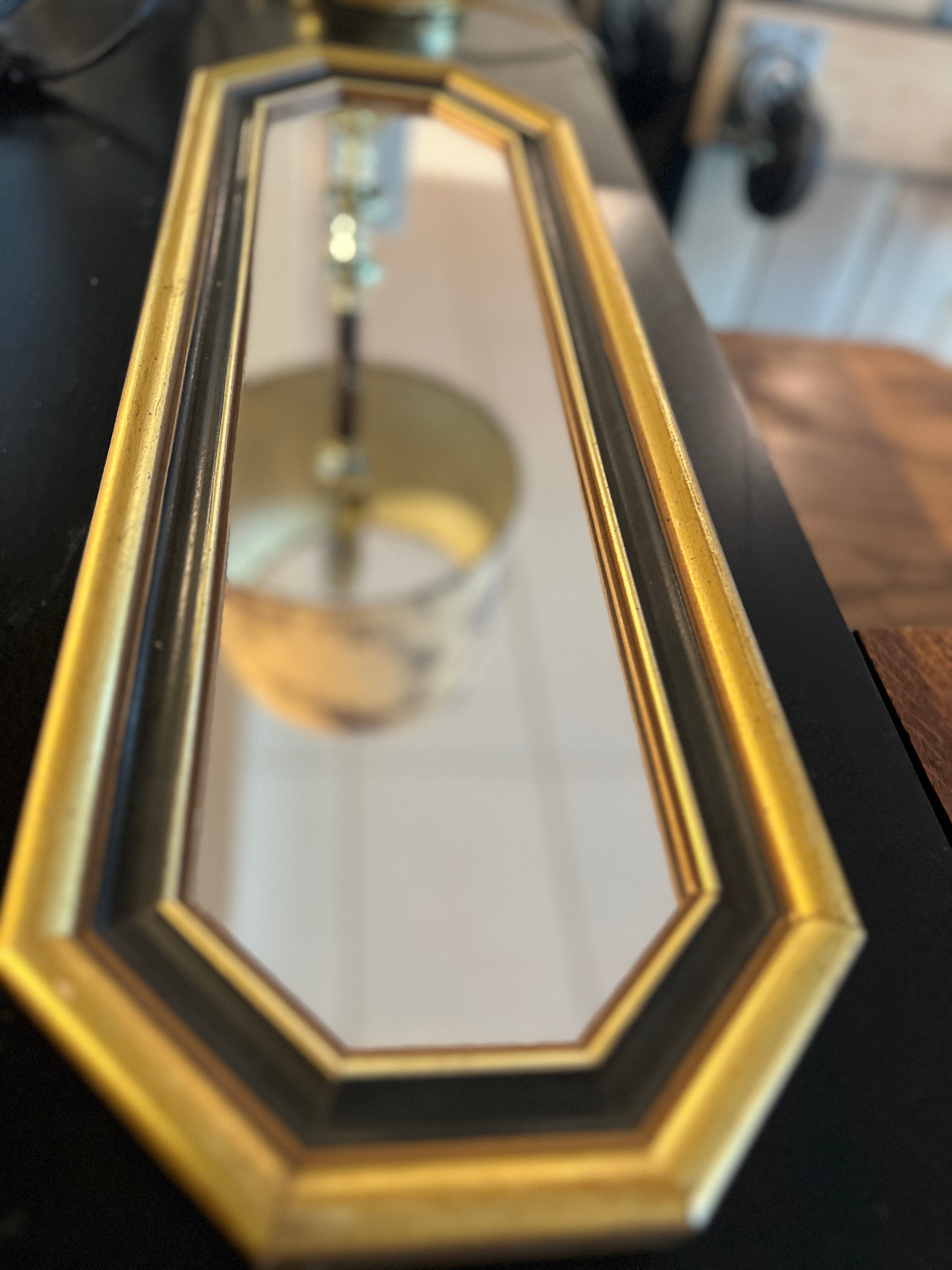 Small Gold Mirror With Black Trim