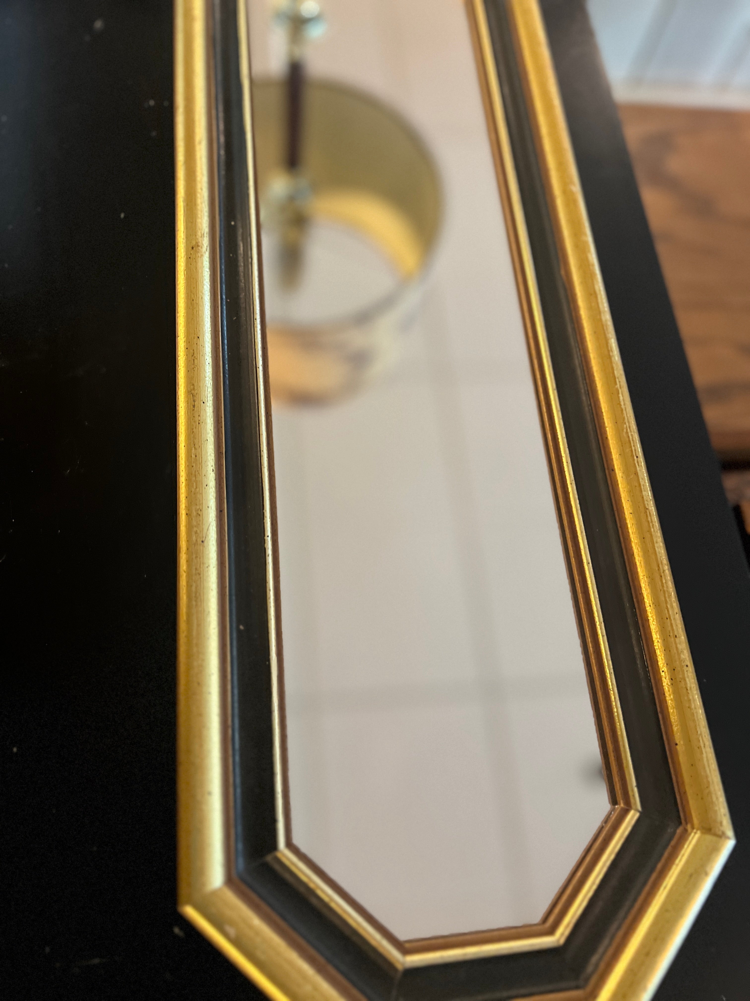 Small Gold Mirror With Black Trim